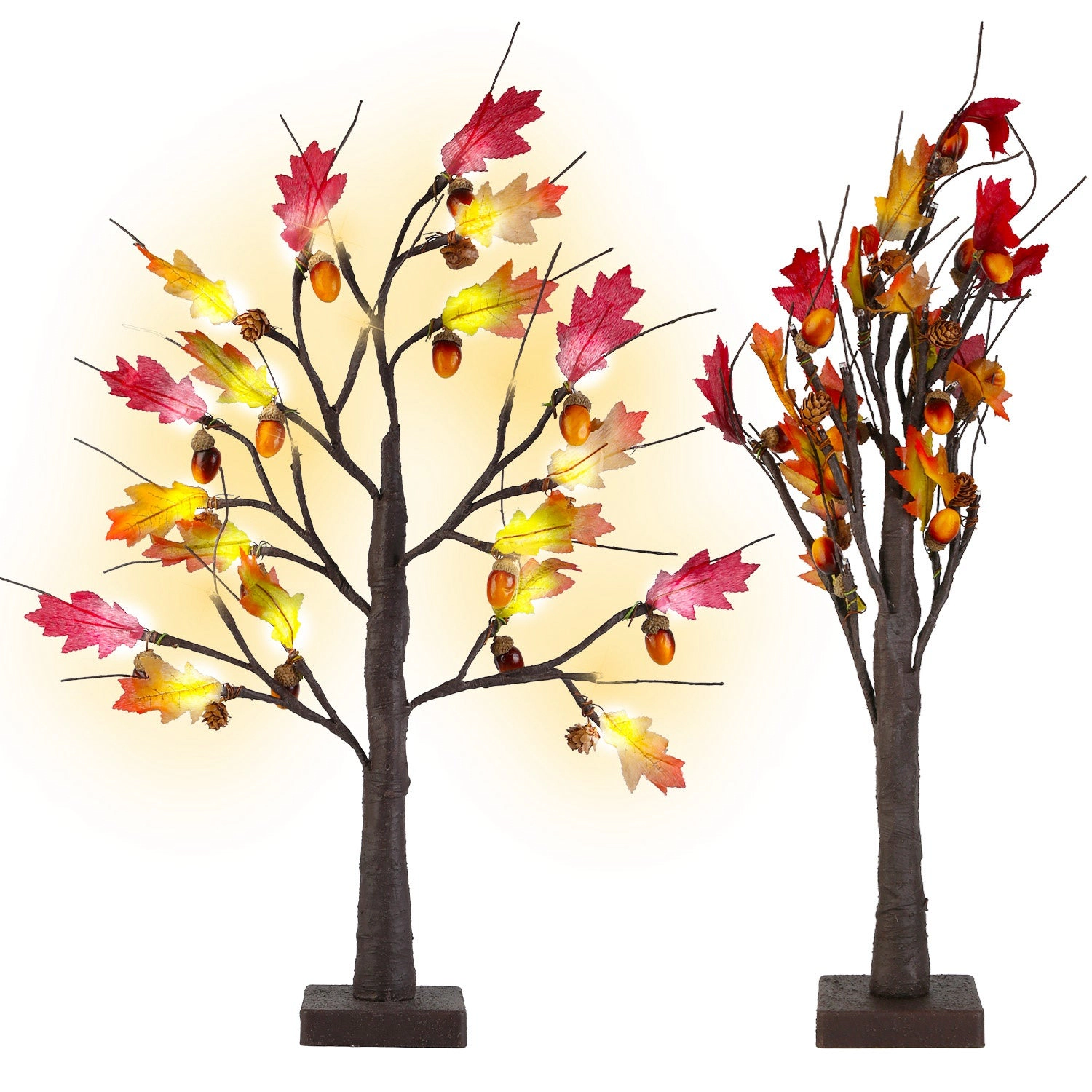 GBruno 2-Piece LED Lighted Maple Tree Set
