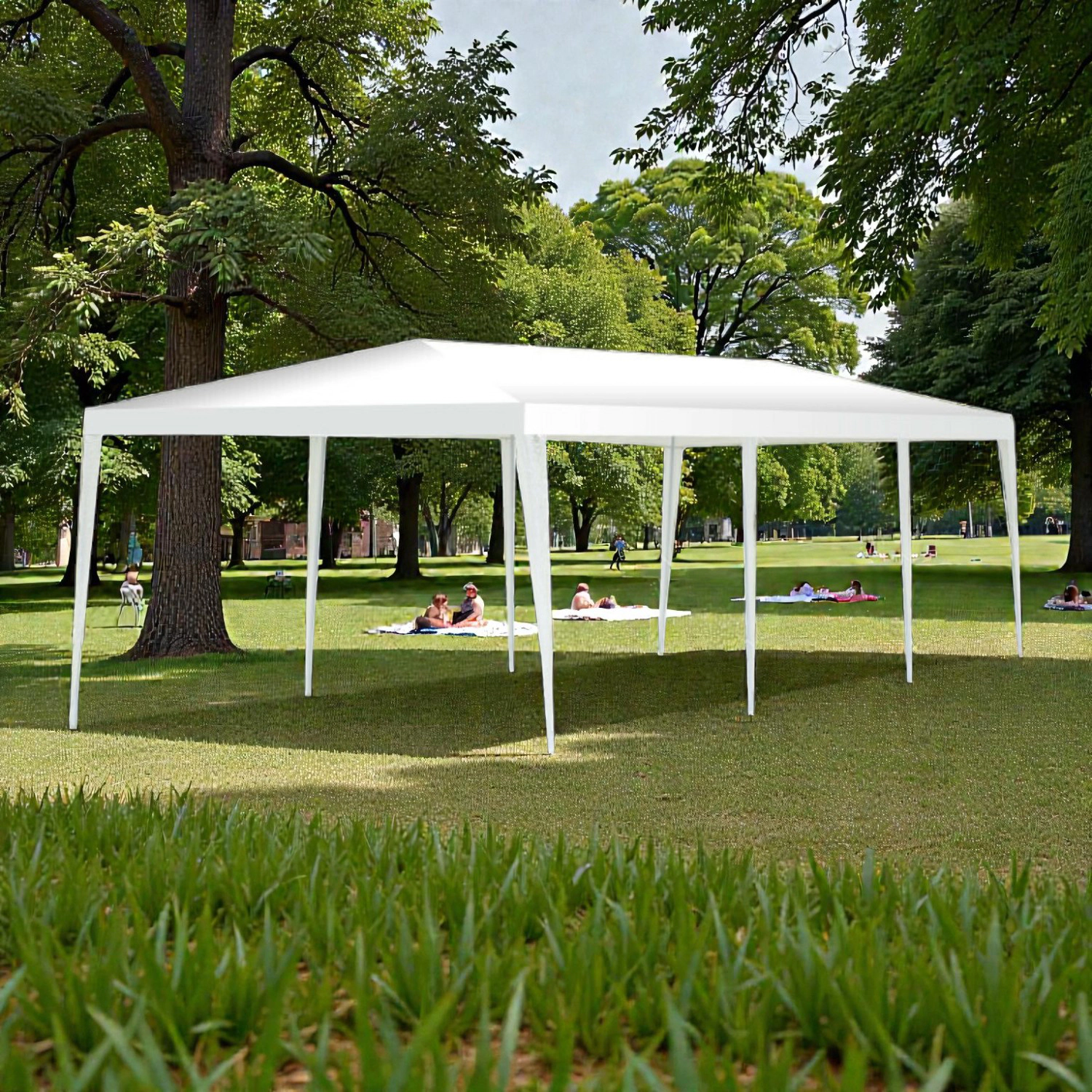 Hivvago Large 10x30 Ft Canopy Shelter with Tie-Down Ropes and Ground Stakes