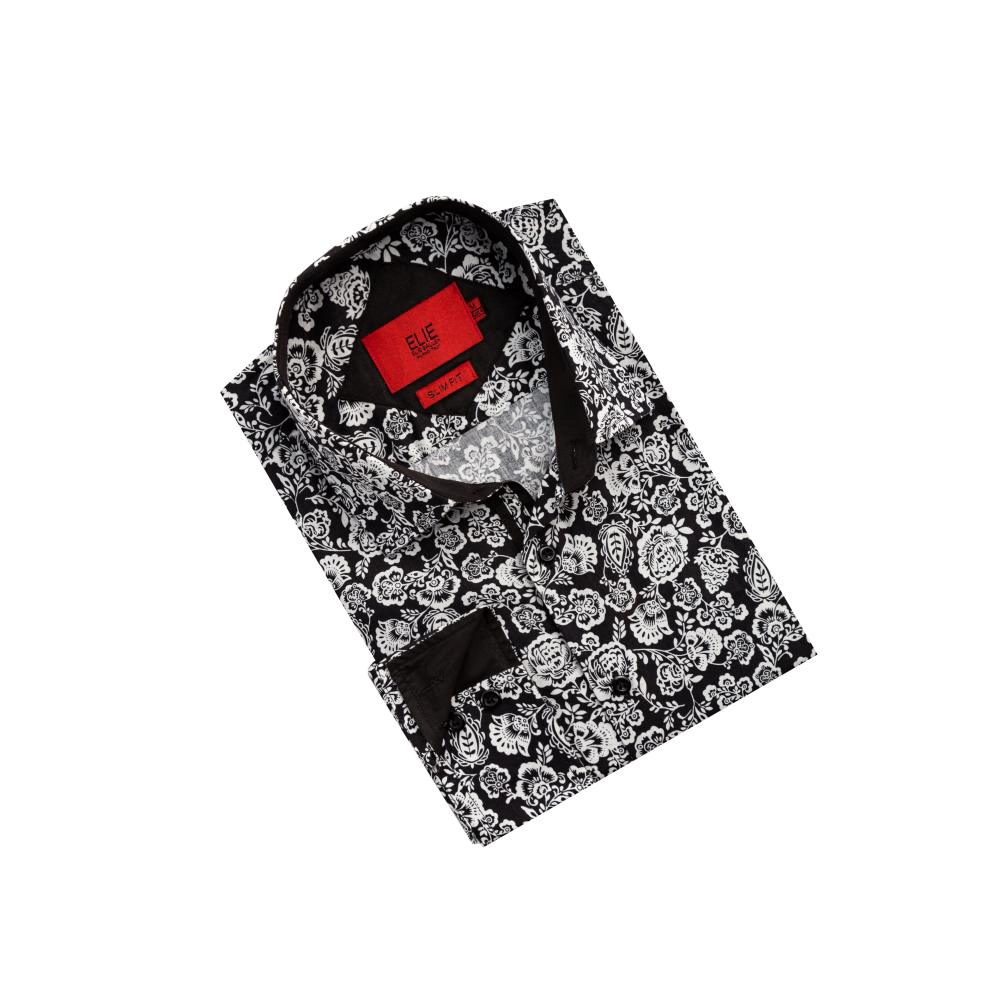 Elie Balleh Slim Fit Mens Floral Shirt