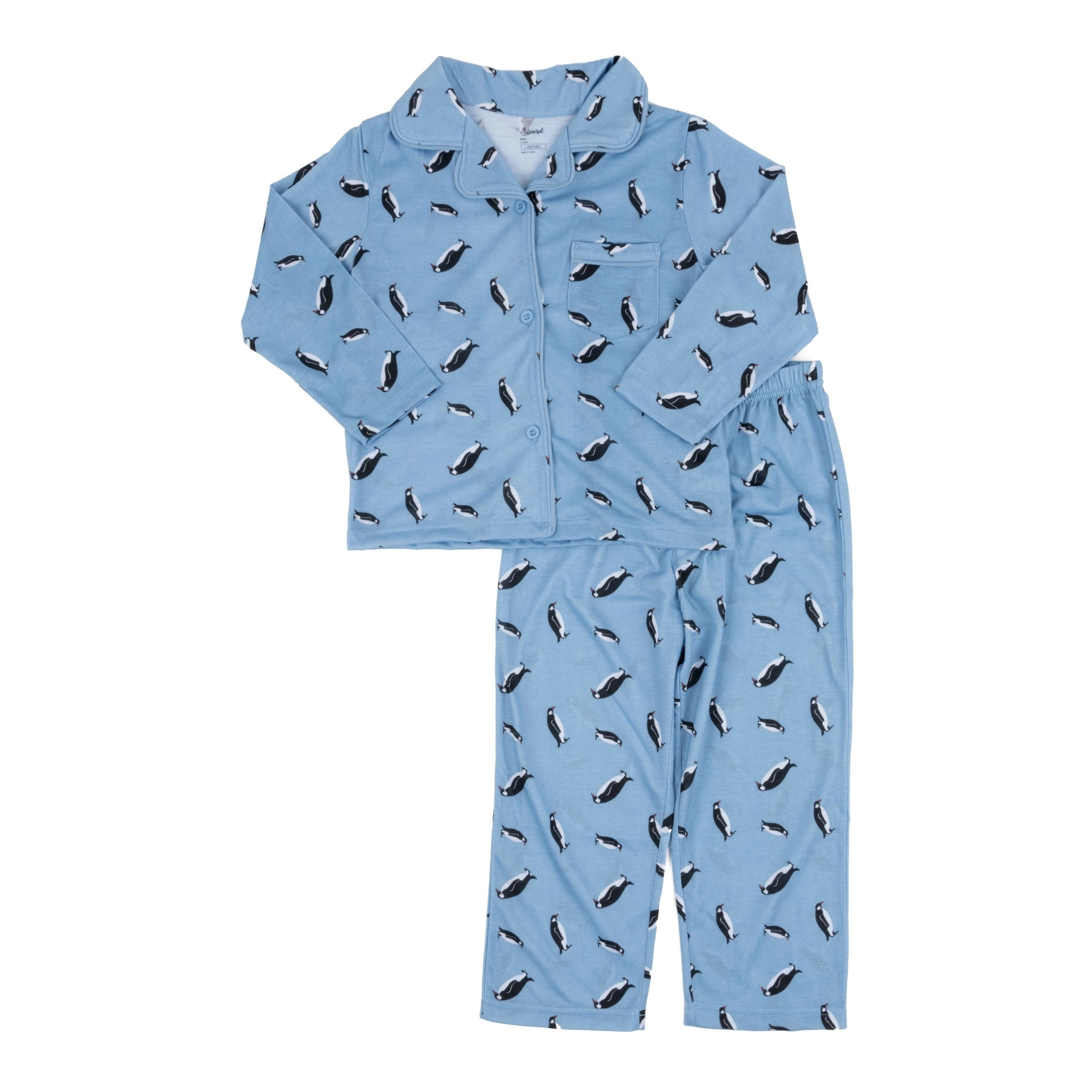 Leveret Kids 2-pc. Button Down Holiday Flannel Pajamas