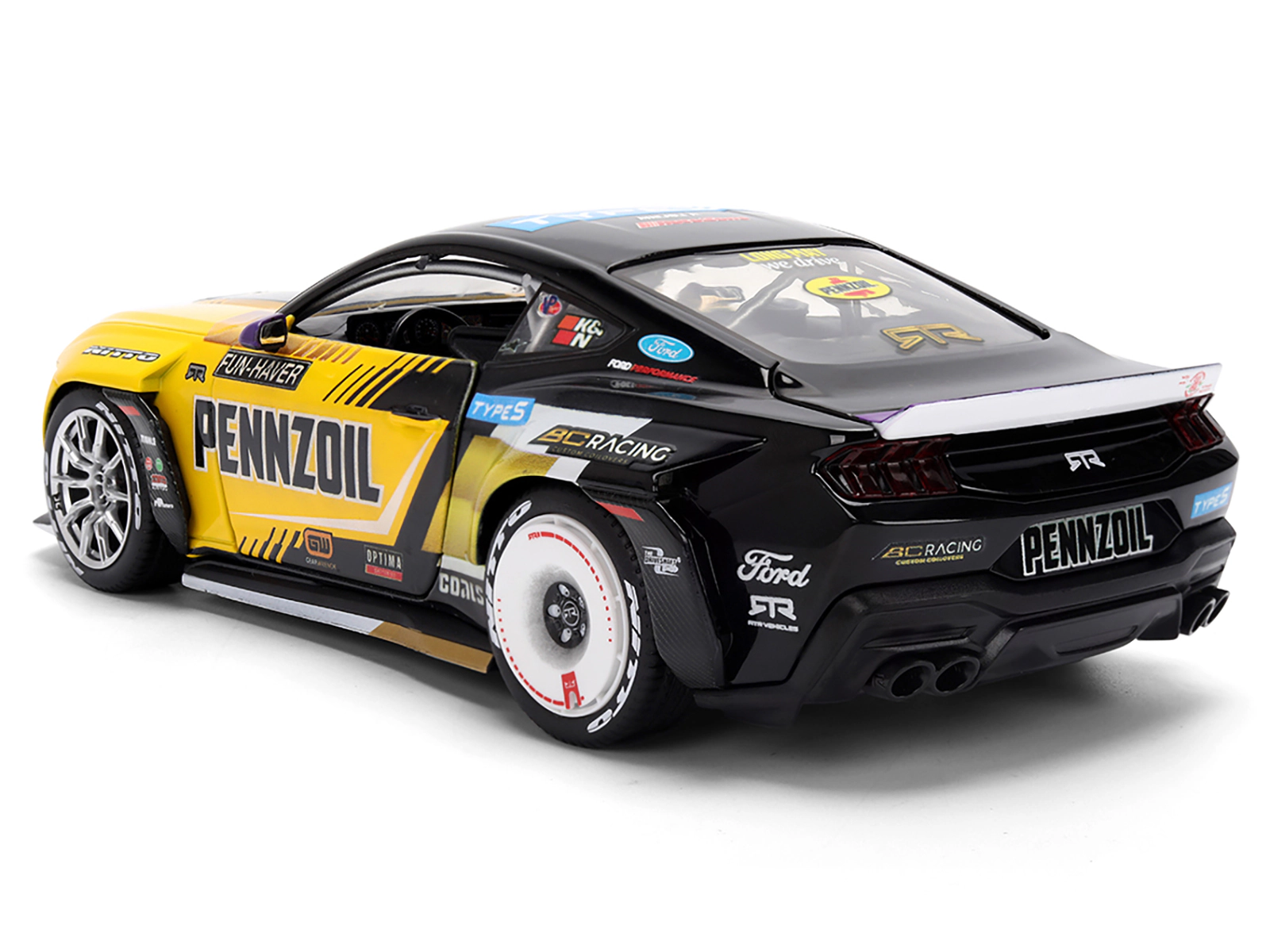 Jada Ford Mustang RTR #88 Chelsea Denofa "Pennzoil" "Formula Drift PRO Championship" (2025) with Lights "RTR