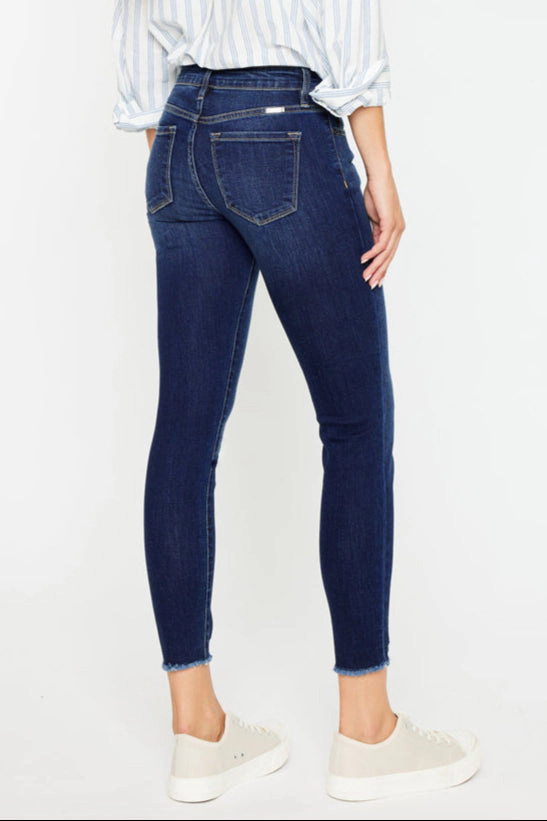 KanCan Women's Essentials Mid Rise Ankle Skinny Jeans Willowbrook