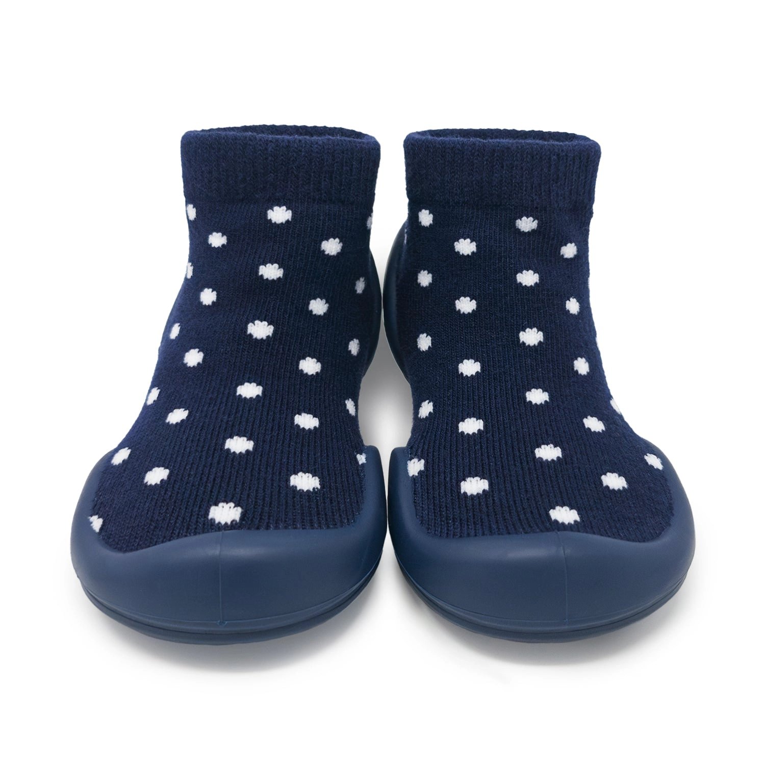 Komuello Baby Boy First Walk Sock Shoes Dotty Navy