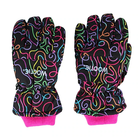 CTM Kids' Print Design Winter Ski Gloves by Wootie