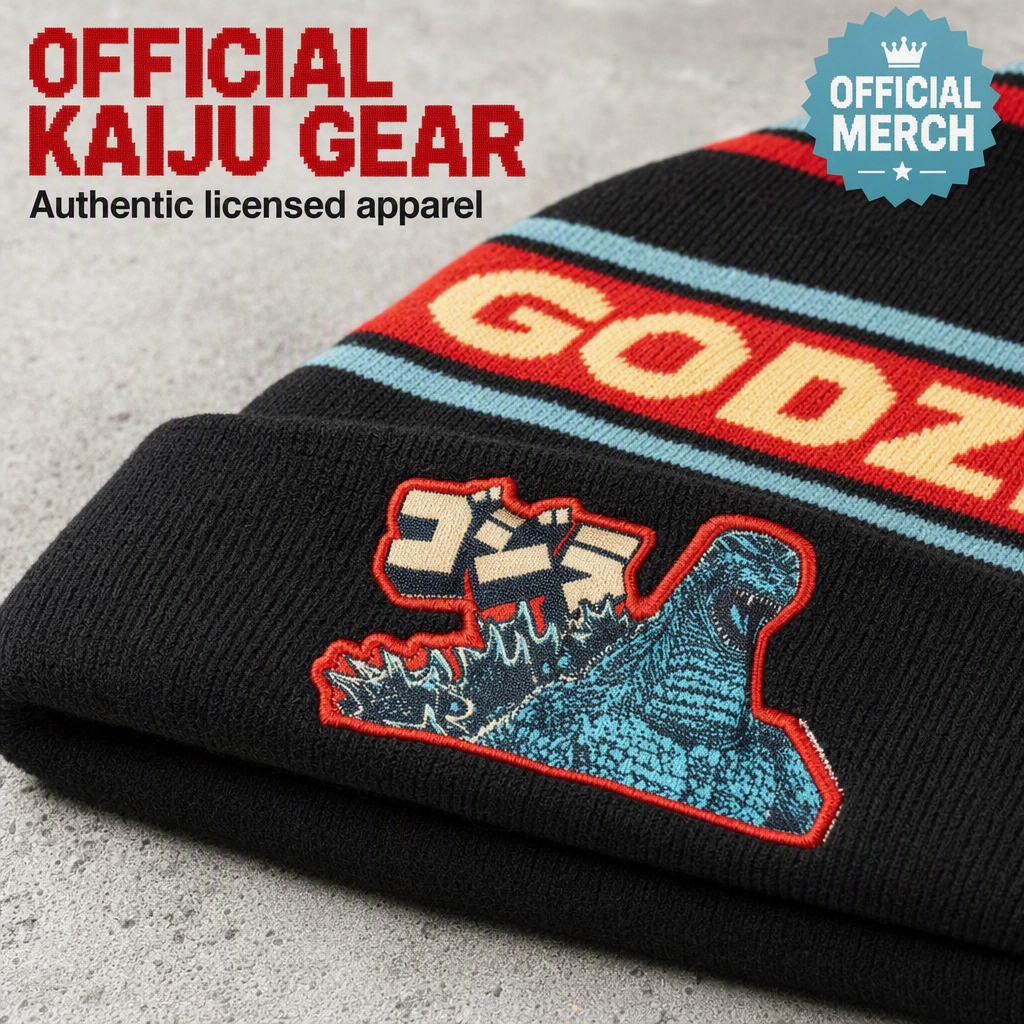 Godzilla Matching Family Pom Pom Beanie Winter Hat Beanie Hat