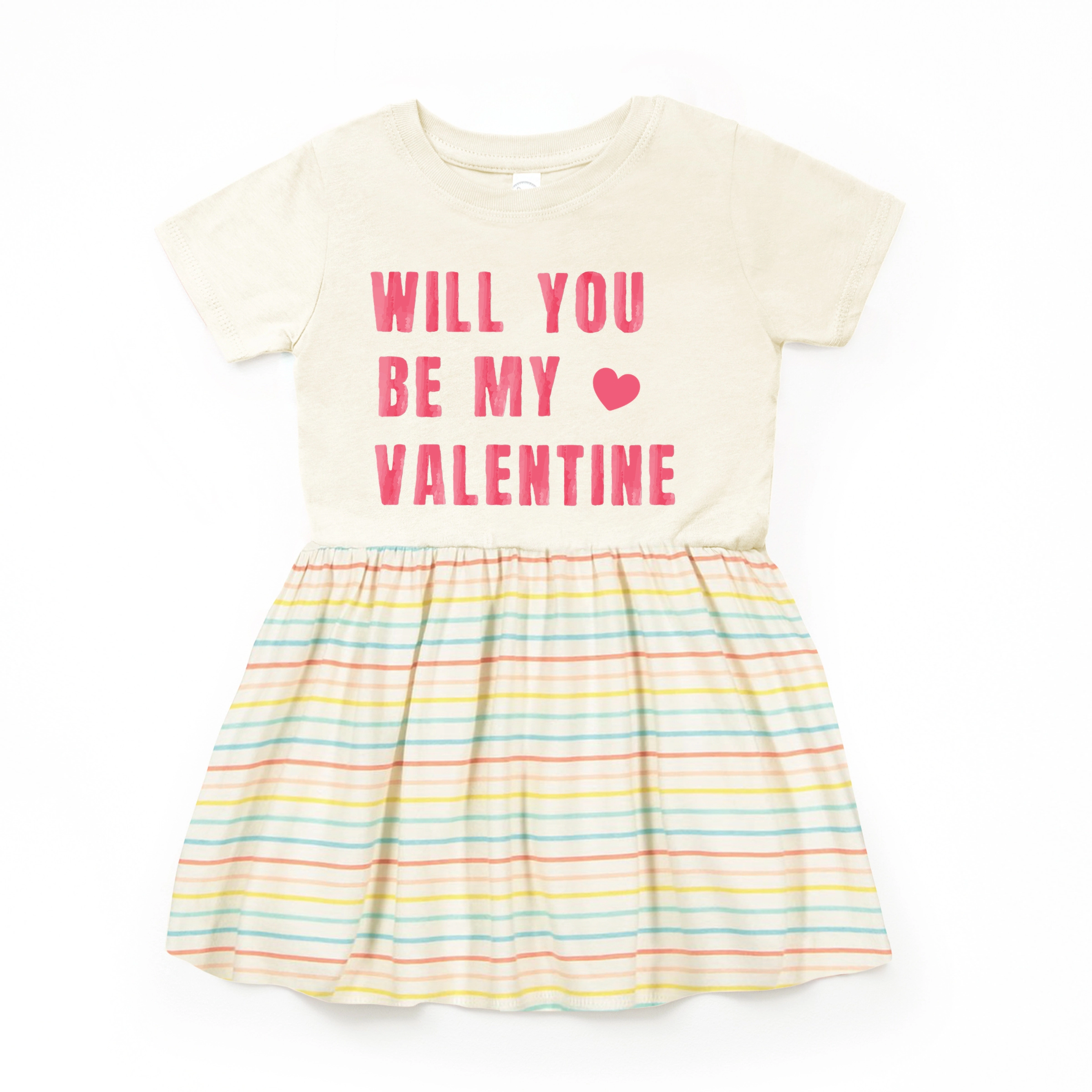 The Juniper Shop - Infant Girl's Dress Be My Valentine Watercolor