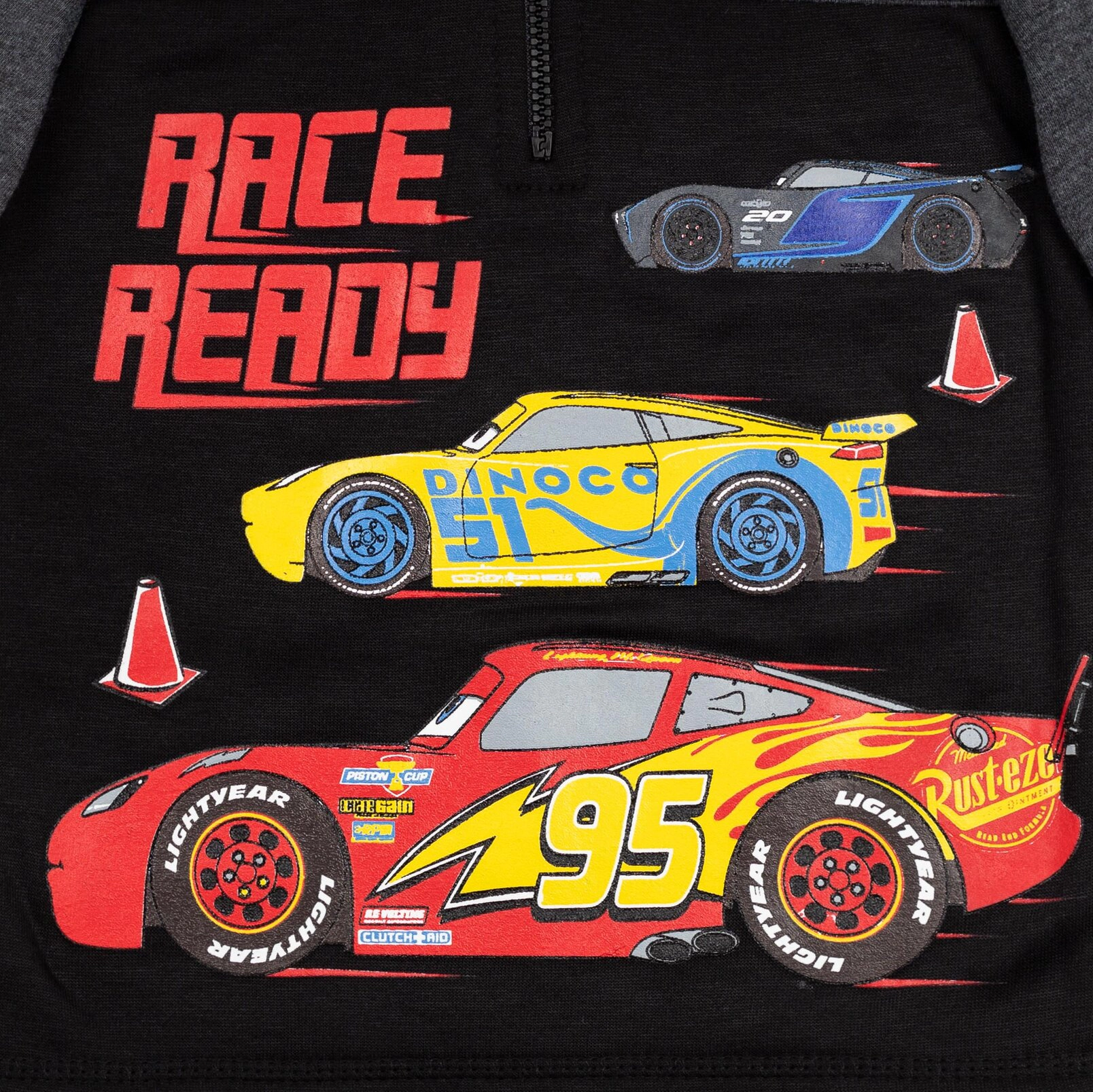 Disney Cars Lightning McQueen Boys' Fleece Quarter-Zip Hoodie