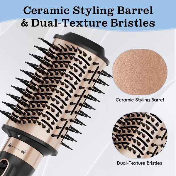 NICEBAY Hair Dryer Brush, Hot Air Brush in One with Oval Barrel, Round Brush Hair Dryer Set Straighting Drying Curling