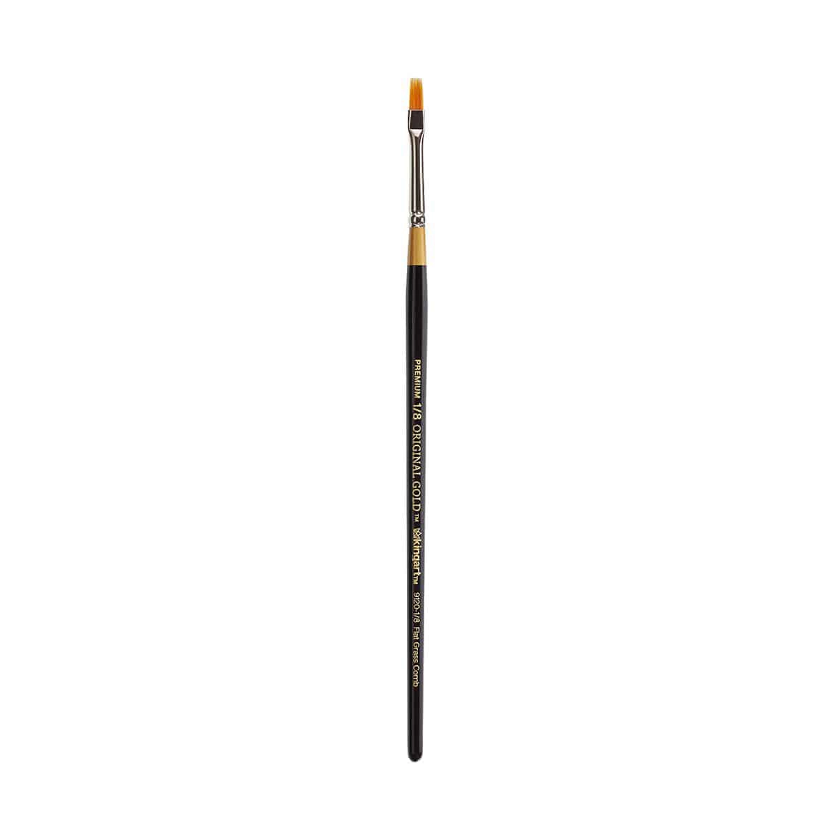 KINGART Original Gold 9120 Rake Golden Taklon Brush