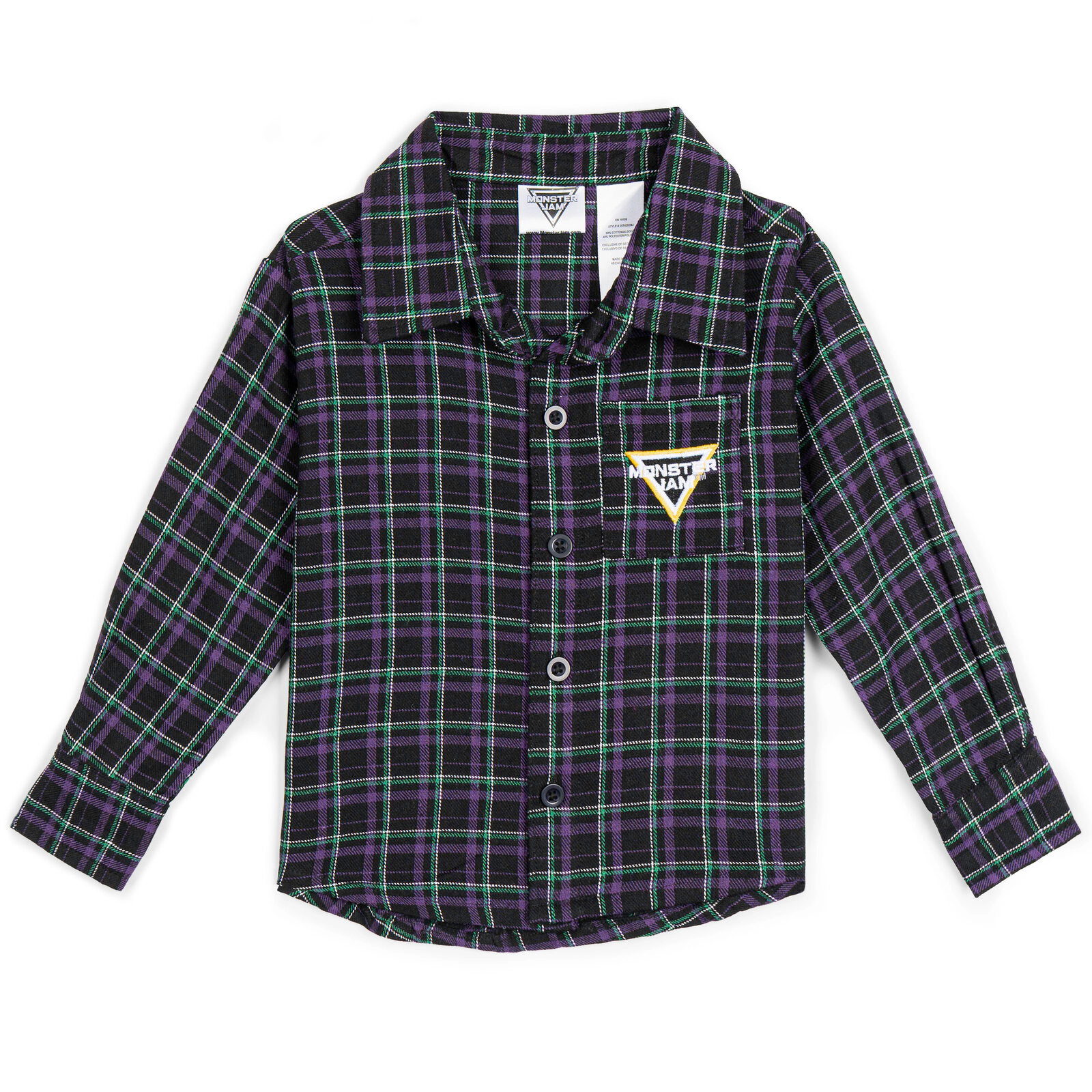 Monster Jam Grave Digger Matching Family Long Sleeve Button-Down Shirt