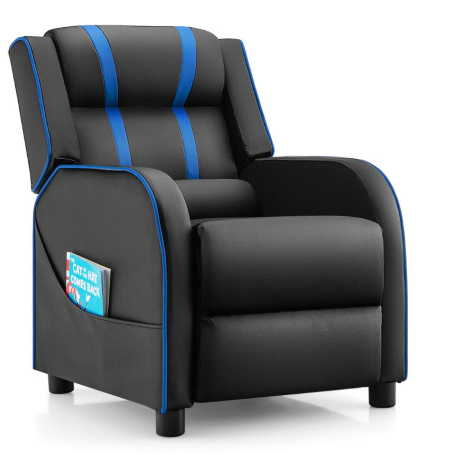 Hivvago Kids Recliner Chair With Side Pockets And Footrest