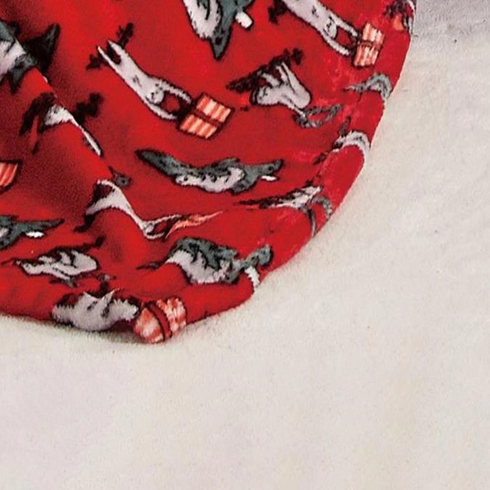 Plazatex Christmas Sloth Micro plush Decorative All Season Red Color 50" X 60" Throw Blanket