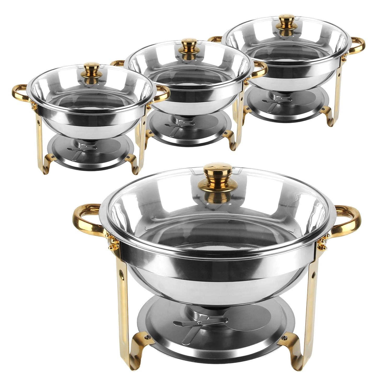 GBruno 4-Piece Round Chafing Dish Buffet Set