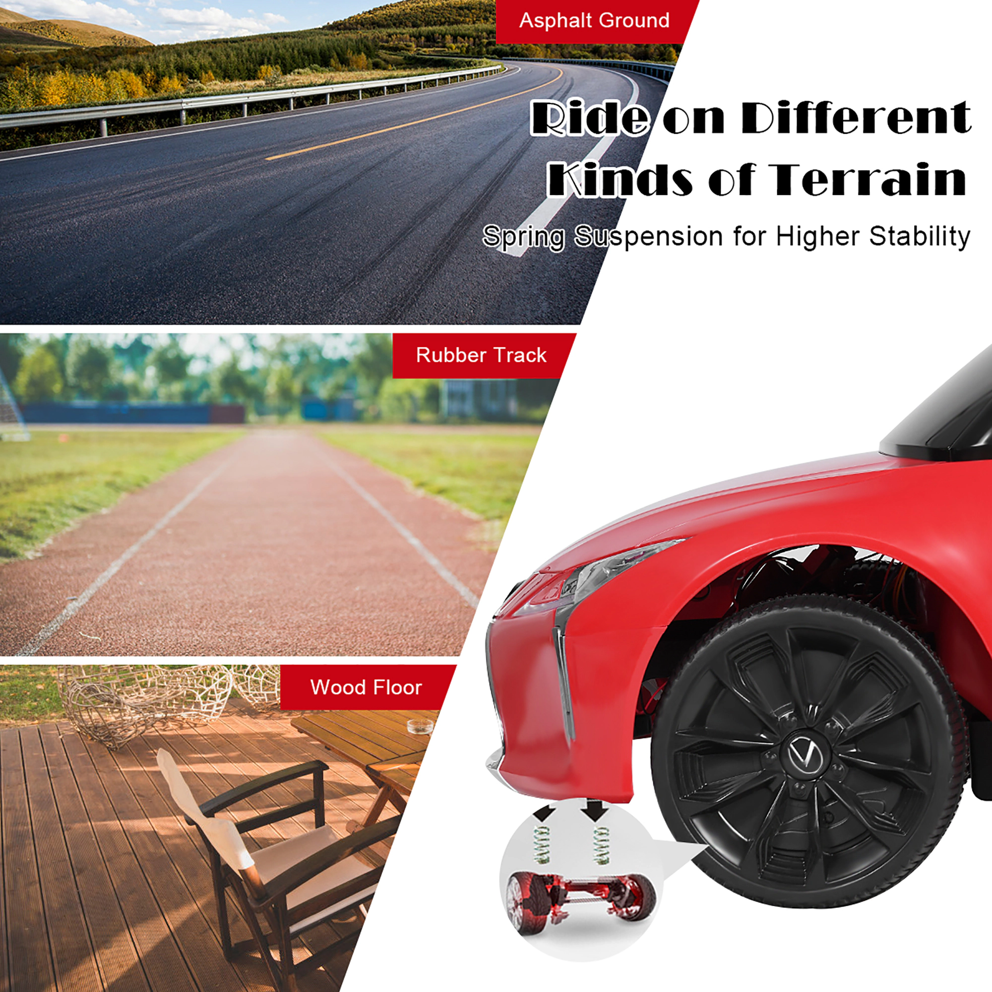Costway 12V Kids Ride on Car Lexus LC500 Licensed Remote Control Electric Vehicle