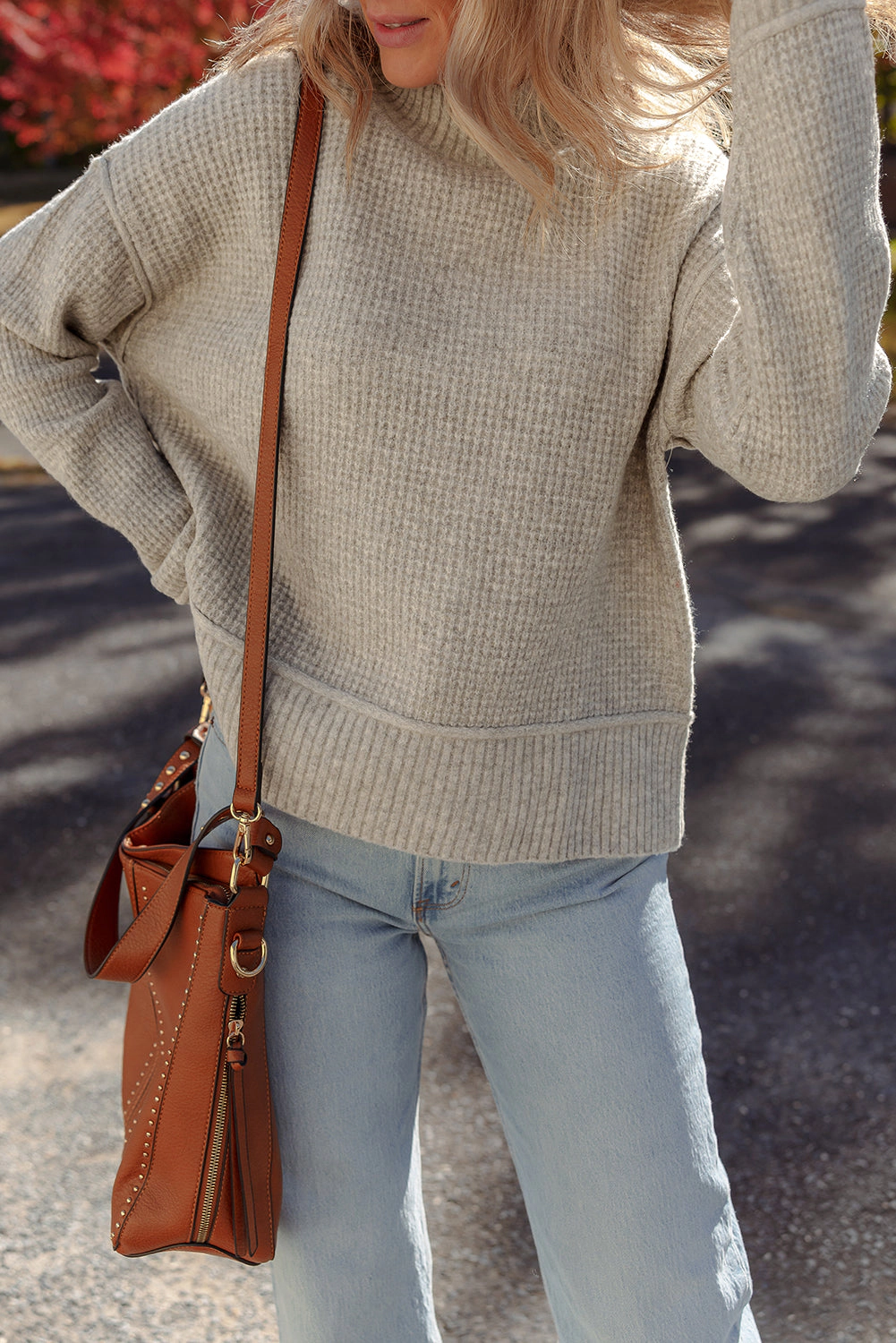 Threaded Pear Women's Isabella High Drop Shoulder Sweater