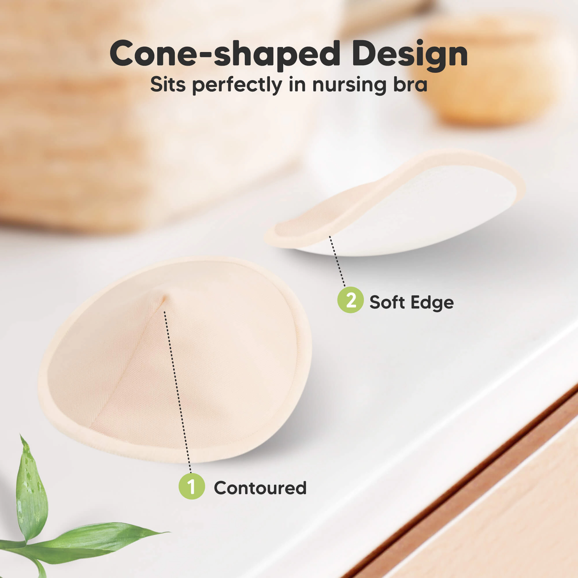 KeaBabies 8-Pack Comfy Nursing Pads, Postpartum Breastfeeding Pads