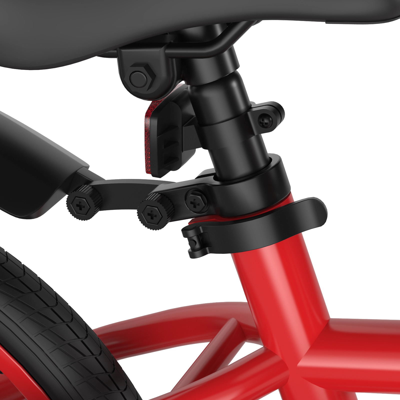 SUGIFT 18-in 99-lb Capacity Red Kids Bike with Removable Training Wheels Chain Guard and Storage Basket