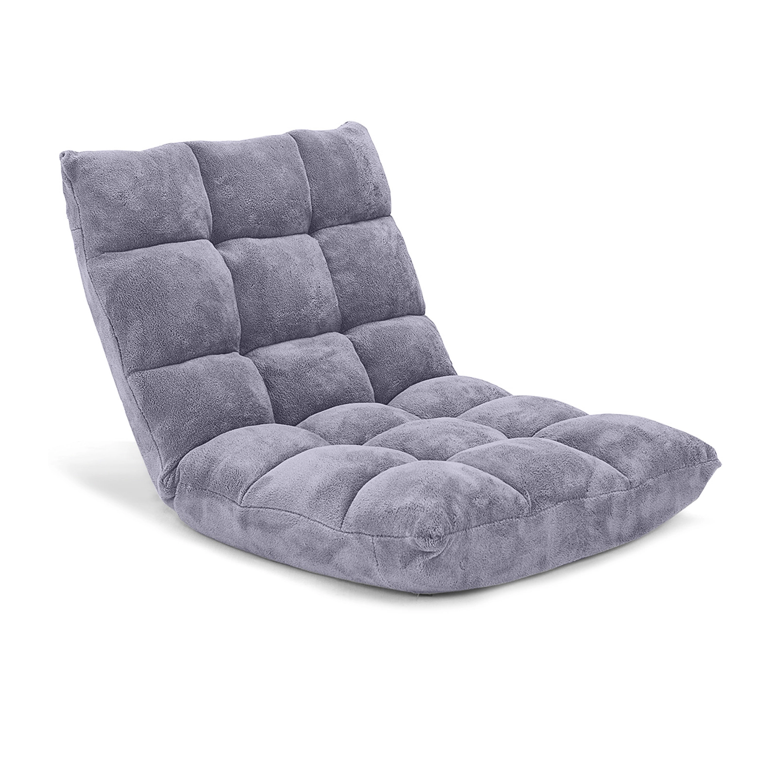 SUGIFT Adjustable 14-Position Cushioned Floor Chair 200-lb Seat Capacity 77-lb Backrest Capacity Gray