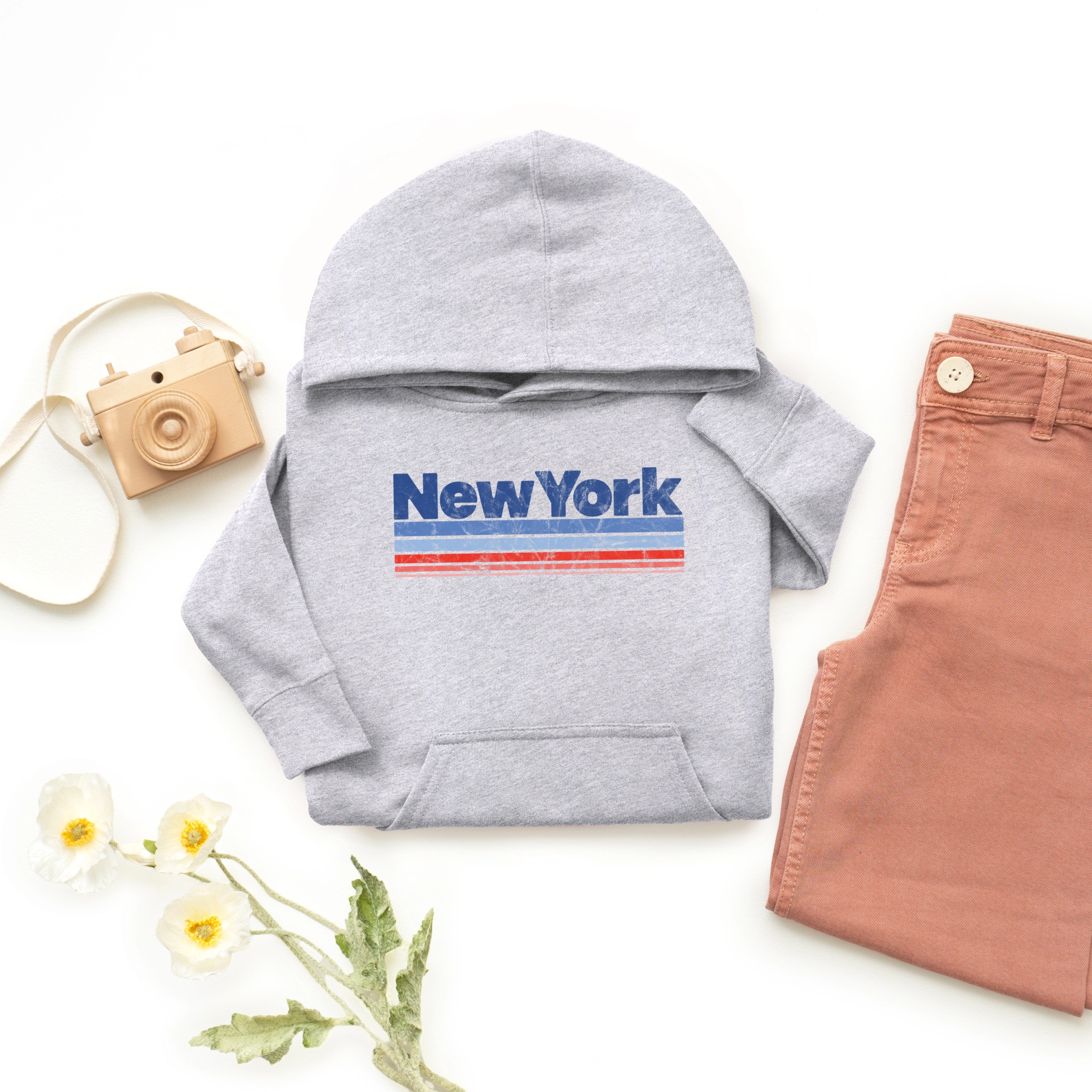 The Juniper Shop - Youth Graphic Hoodie New York Retro Stripes