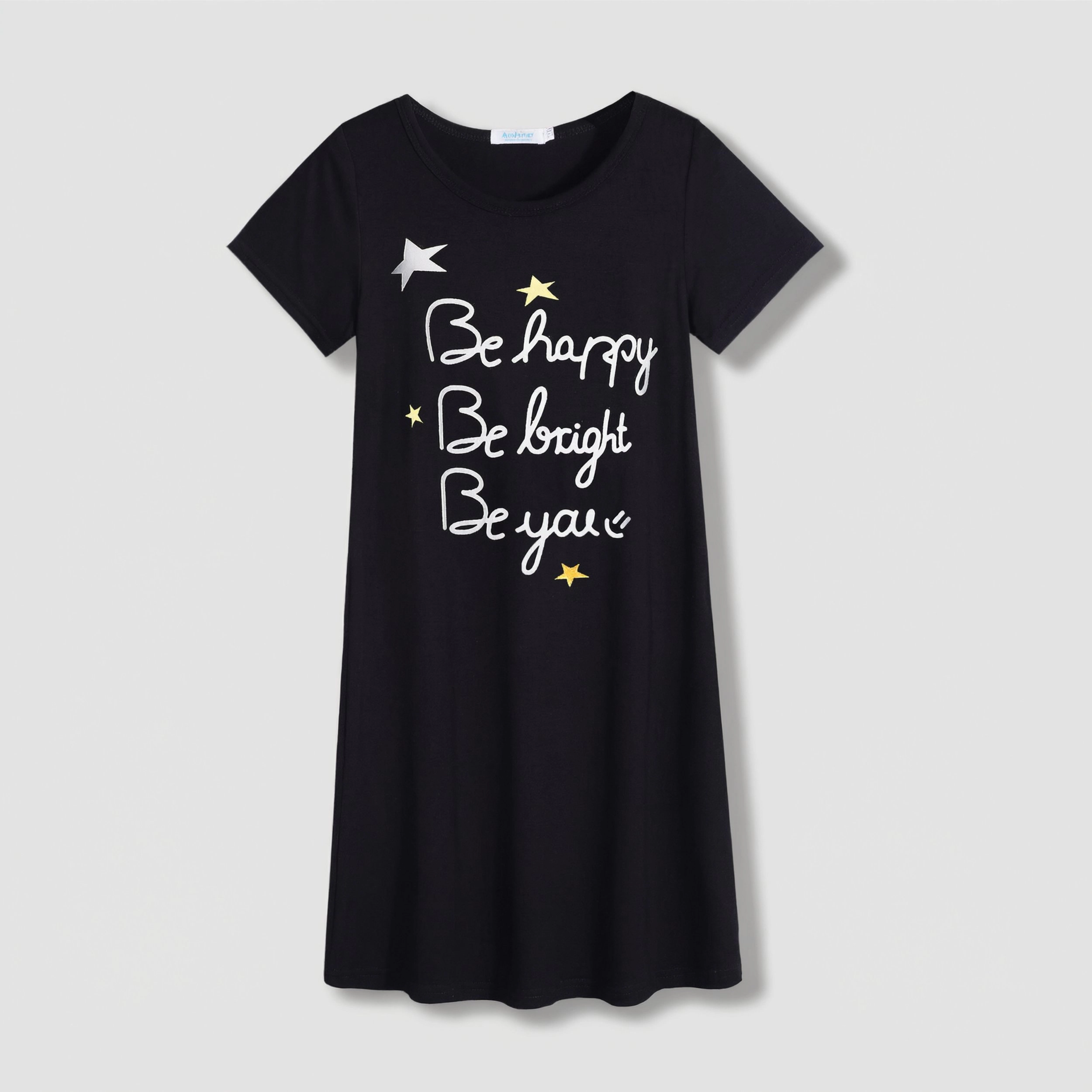 Arshiner Girls Nightgowns Summer Soft Cute Cartoon Print Pajama Sleep Dress For Kids