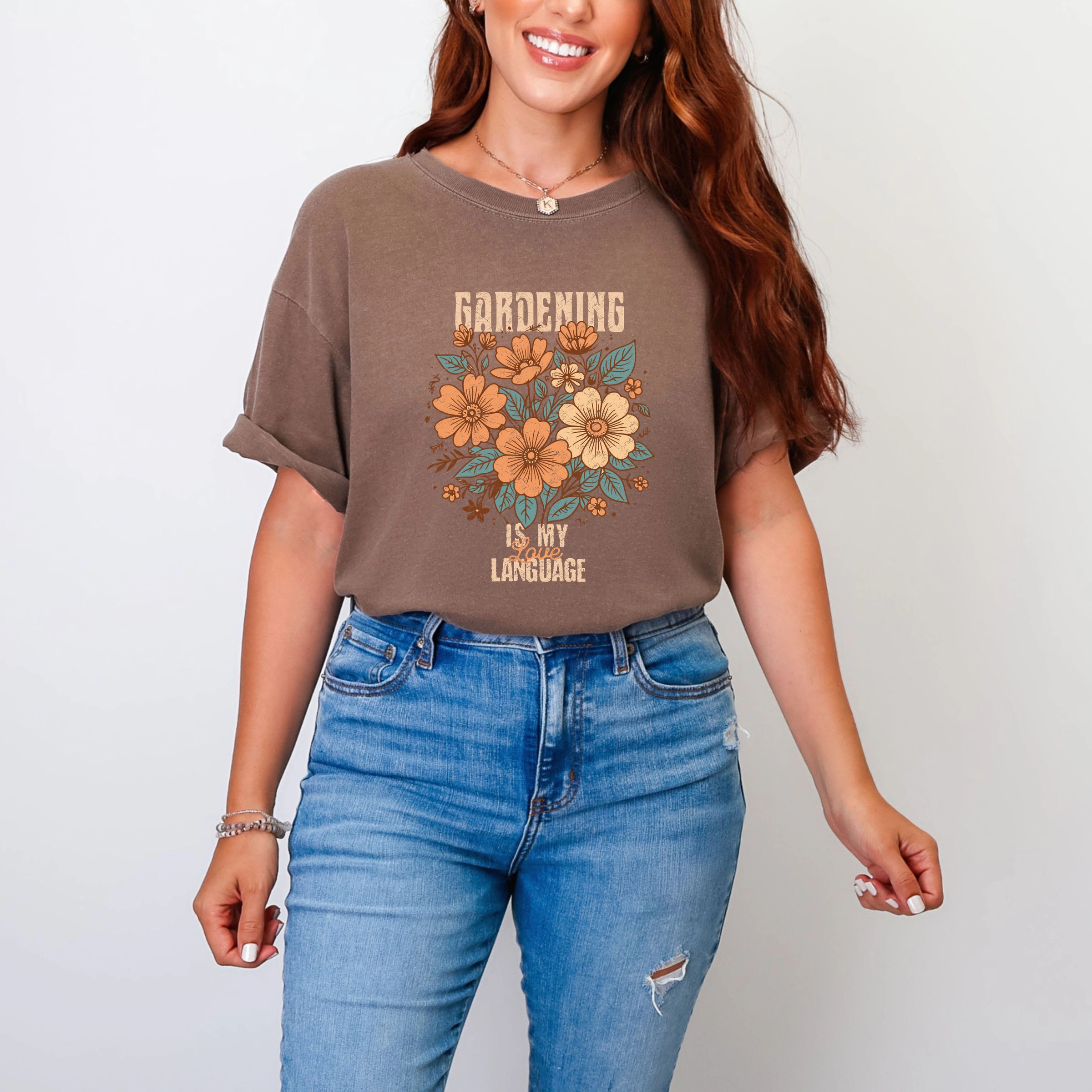 Simply Sage Market - Gardening Is My Love Language Women's Garment Dyed Graphic T-Shirt