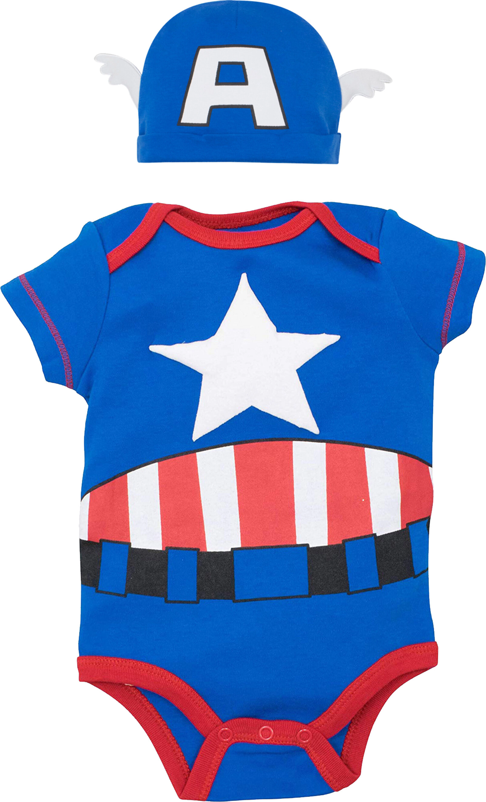 Marvel Avengers Baby Cosplay Bodysuit and Hat Set