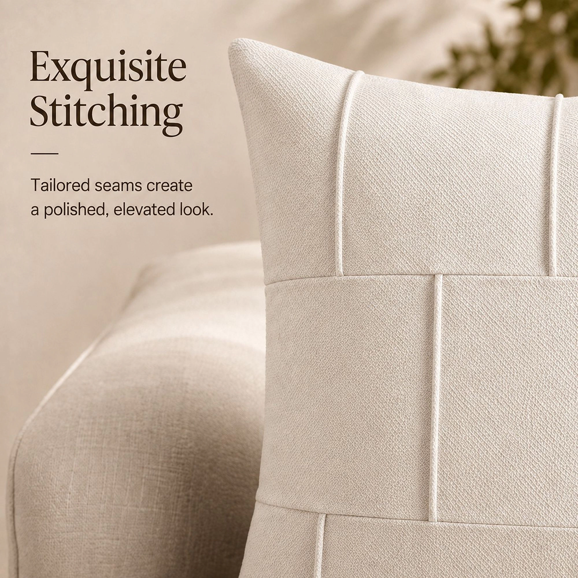 Alilang Unisex Textured Decorative Throw Pillow Cover Soft Accent Cushion for Sofa Bed