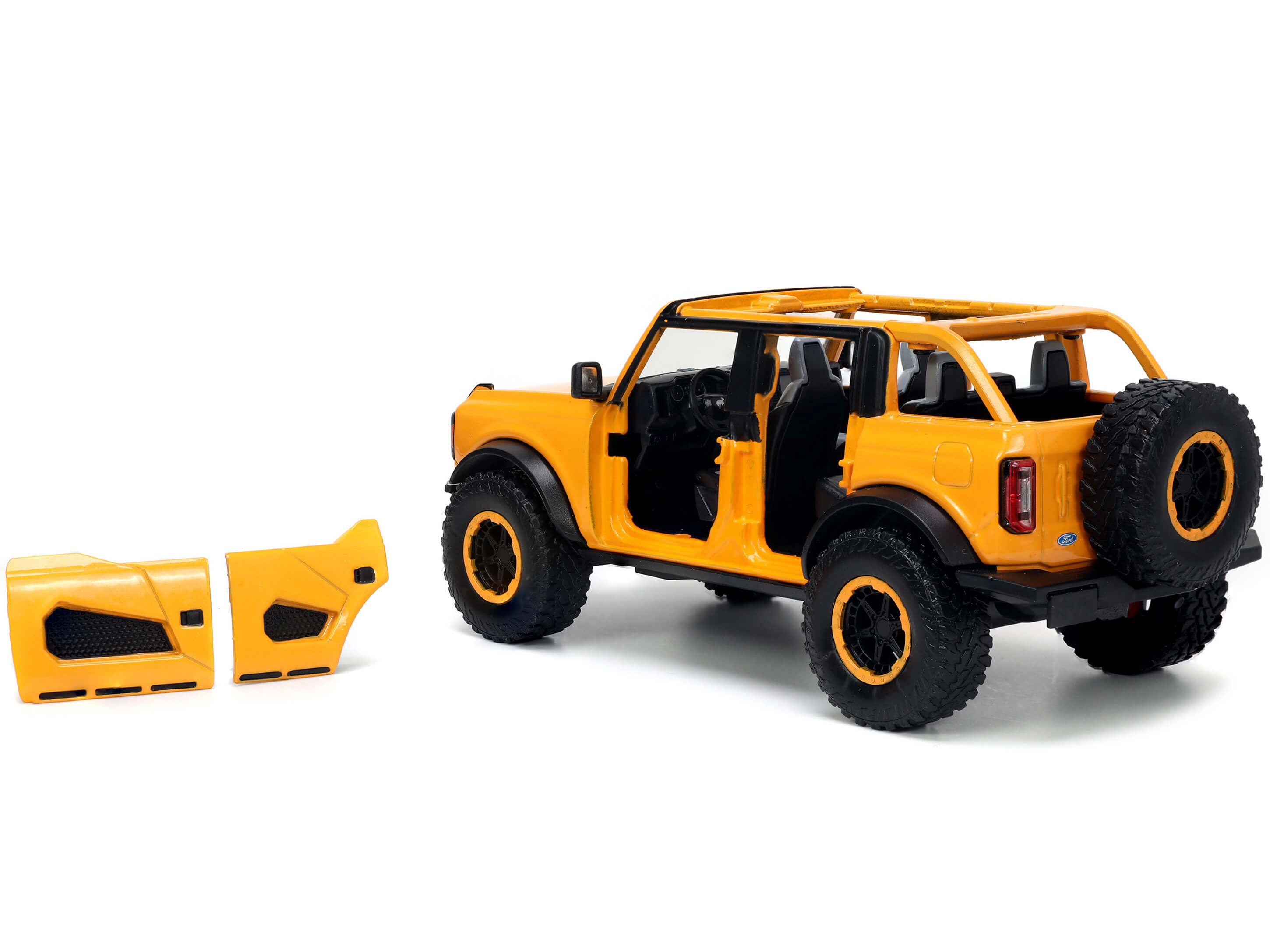 Jada 2021 Ford Bronco Orange Metallic with Extra Wheels "Just Trucks" Series 1/24 Diecast Model Car by Jada
