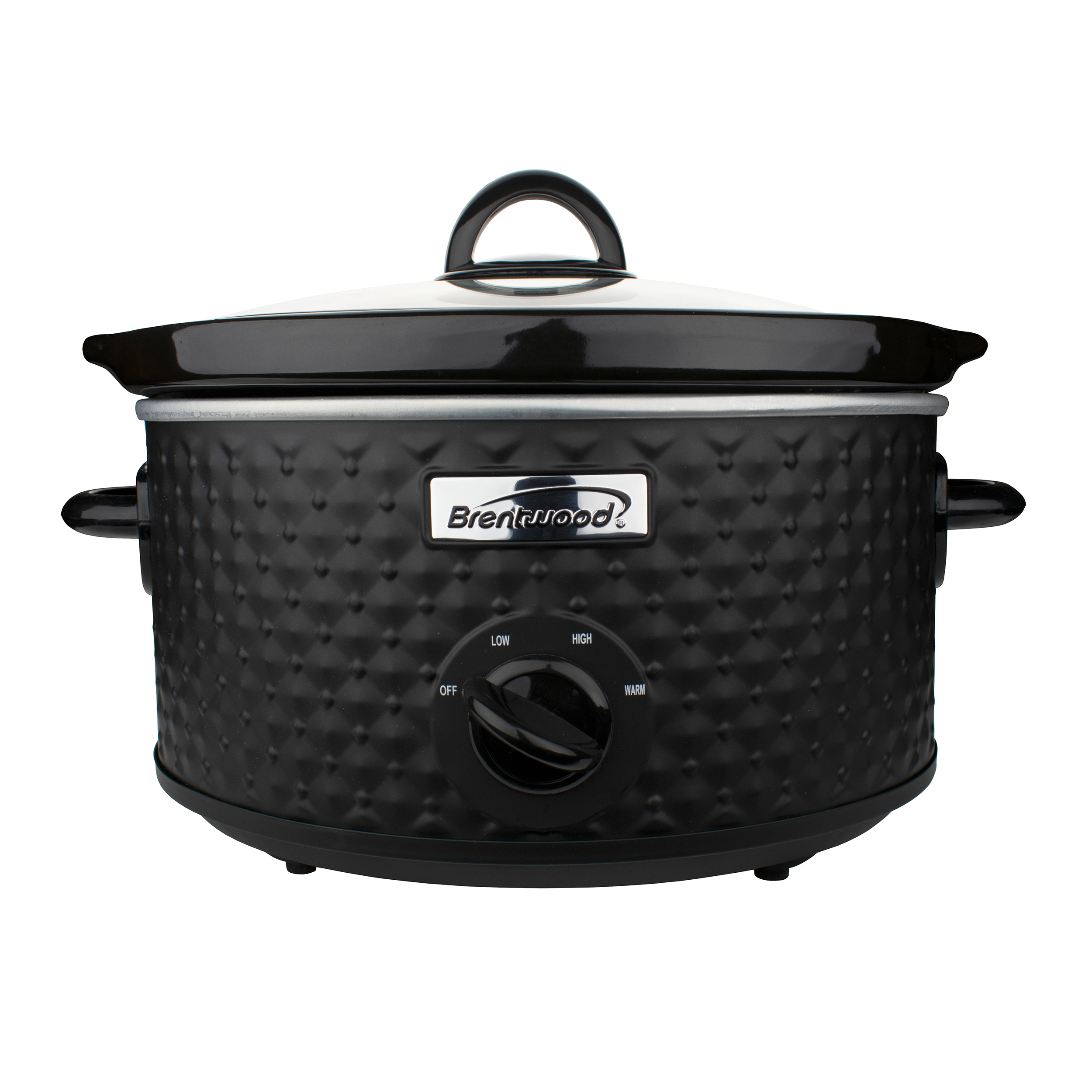 Brentwood 3.5 Quart Diamond Pattern Slow Cooker Blue