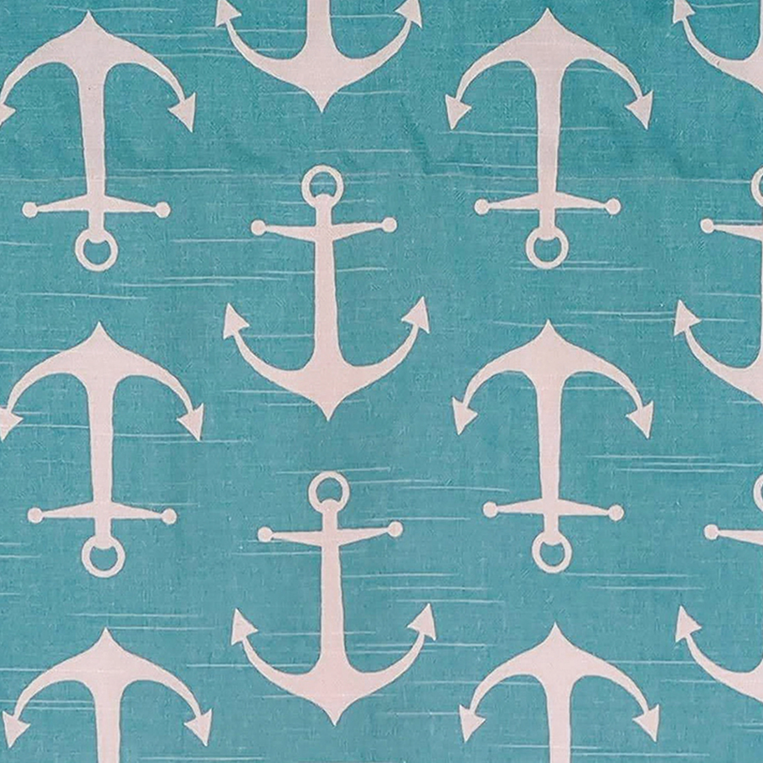 RLF Home 100% Cotton Sinker Regal With Ivory Lining Rod Pocket Window Valance 50" x 17" Aqua