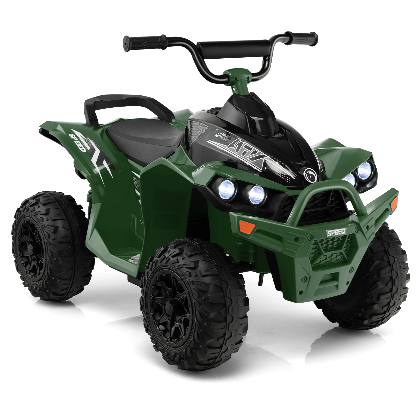 SUGIFT 12V Kids Ride On ATV with High/Low Speed and Comfortable Seat 77-lb Capacity Ages 3-8 37.8-in Body Army Green