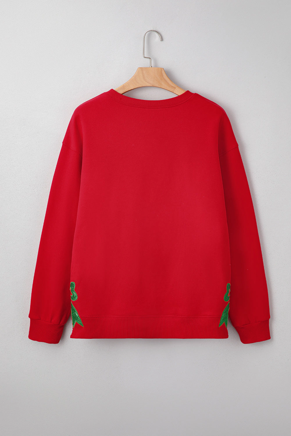 Threaded Pear Women's Paulina Bow Decor Christmas Sweatshirt