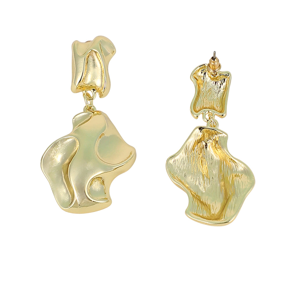 SOHI Women's The Eroded Drop Earrings - California Gold