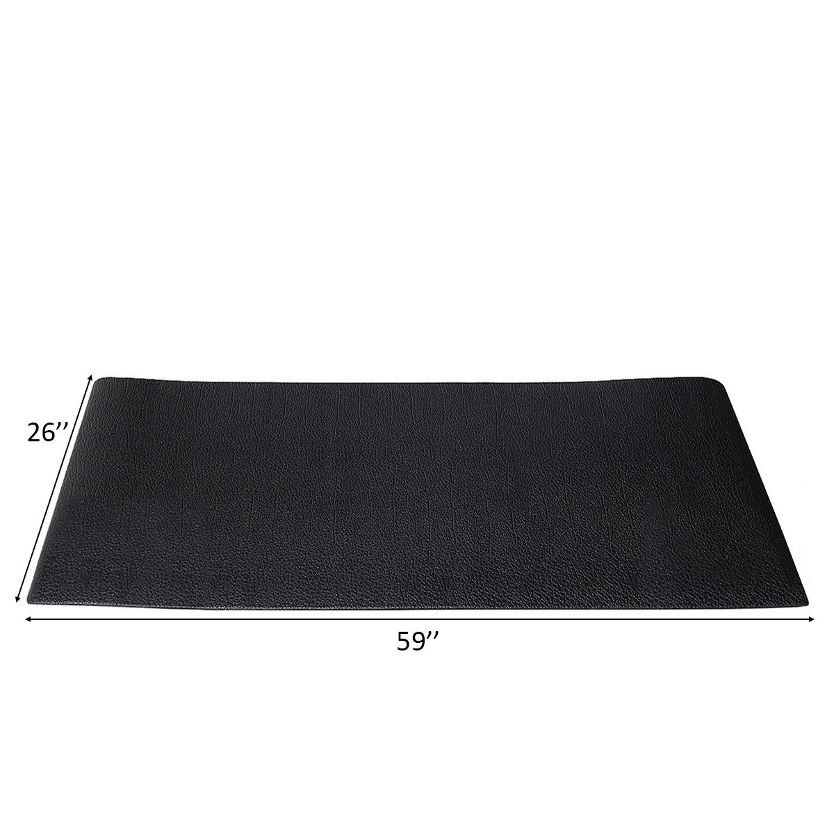 SUGIFT High-Density PVC Equipment Mat for Home and Gym Use Black