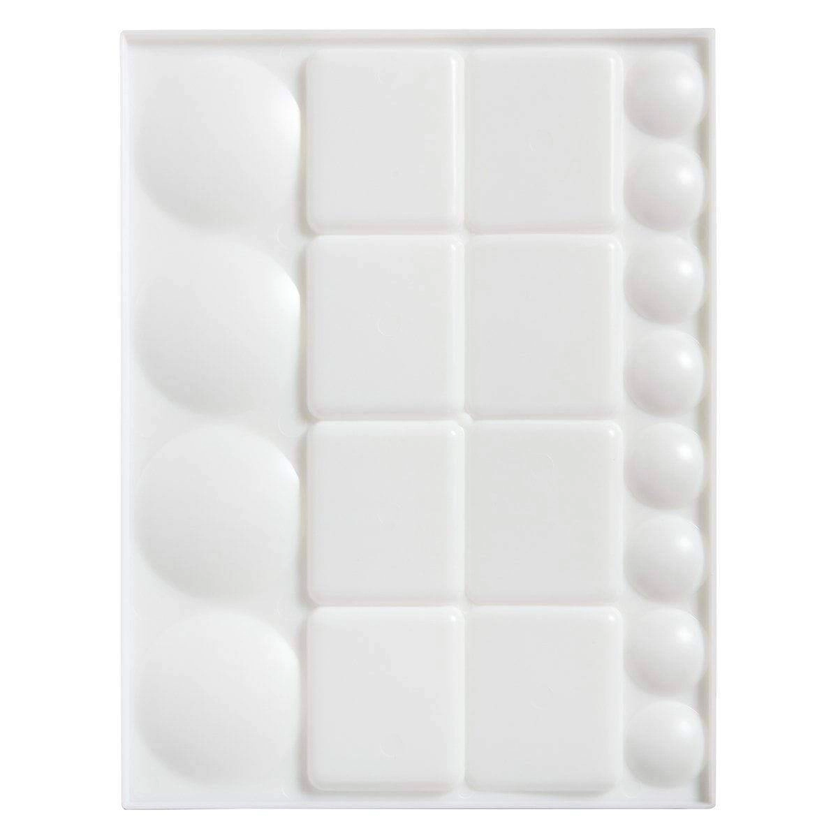 KINGART 20-Well Plastic Artist Palette 13 x 10 in