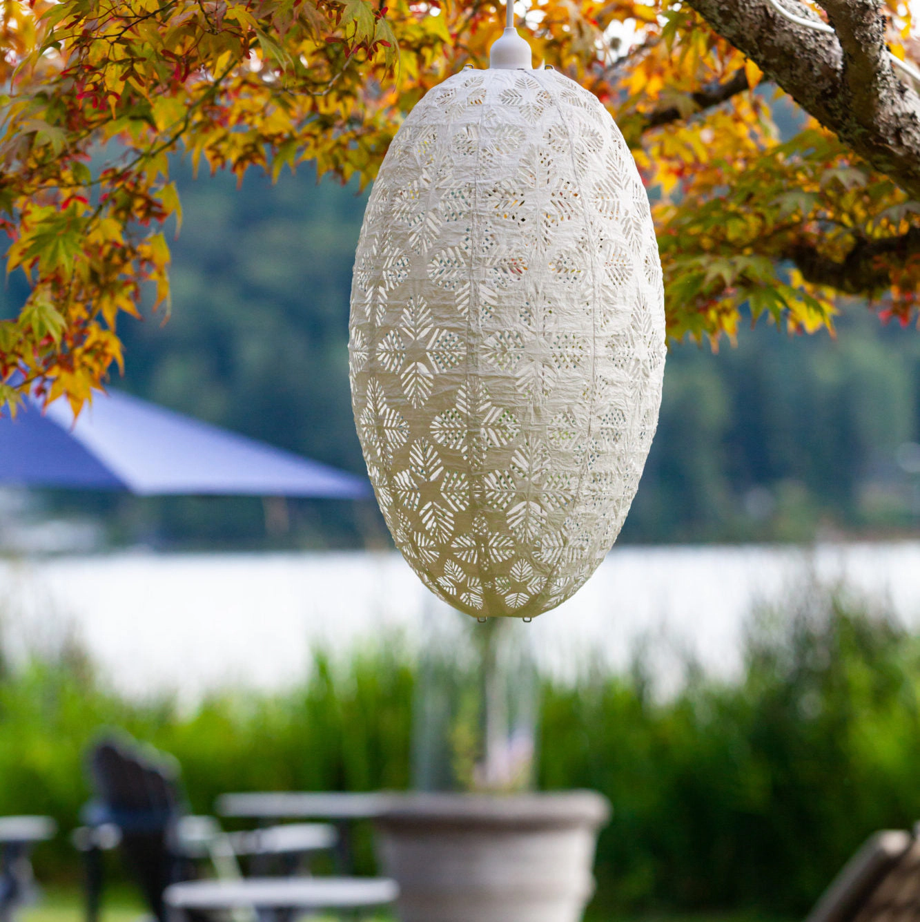 Allsop Home & Garden Soji Stella Nova Geo Palm Pod 22 Indoor Outdoor Pendant Lamp 120V