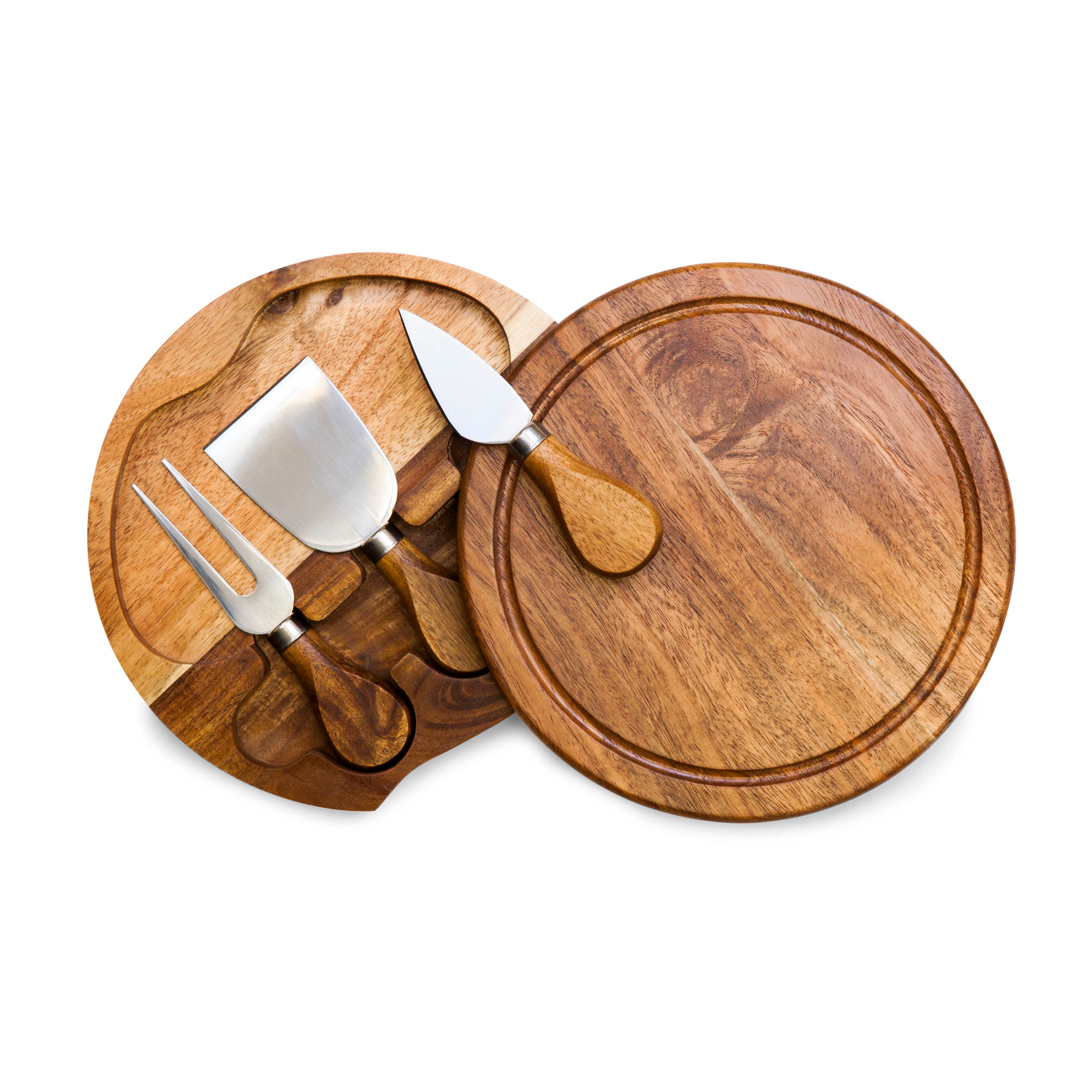 TOSCANA Acacia Brie Cheese Cutting Board & Tools Set