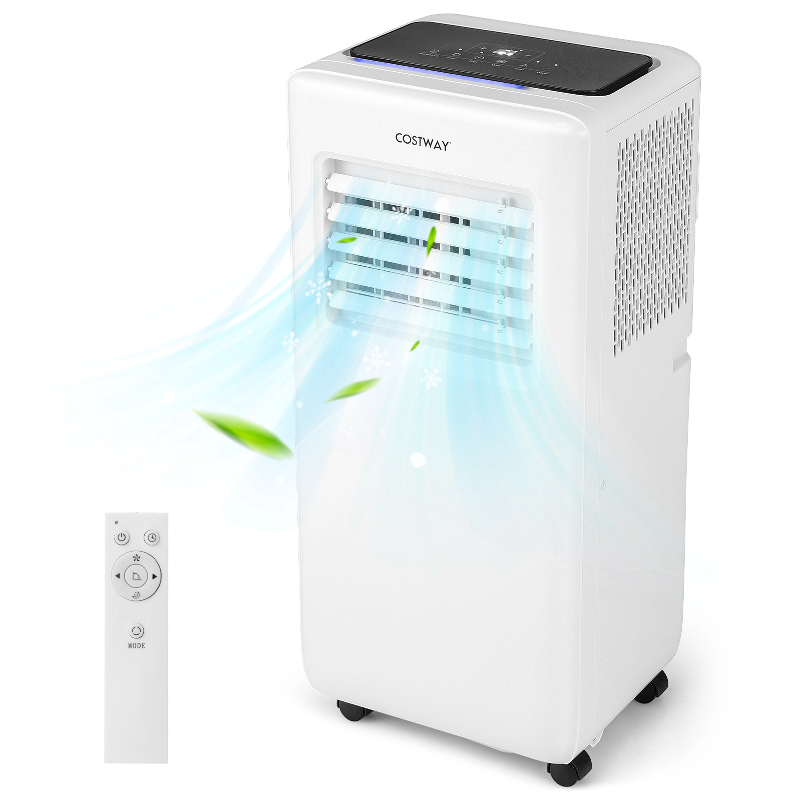 LJG 10000 BTU Portable Air Conditioner with Remote Control and LED Digital Display