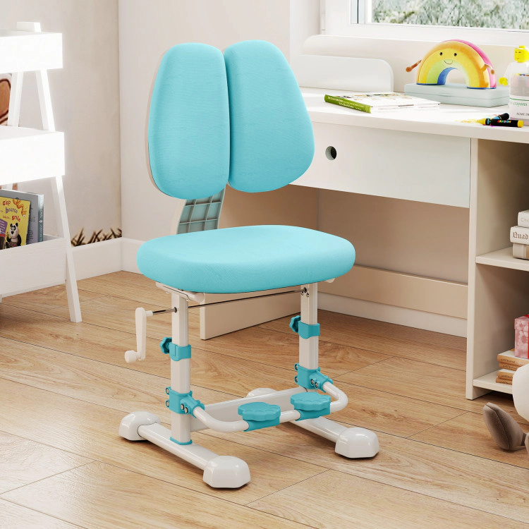 Hivvago Kids Study Chair With Adjustable Double Backrest And Footrest