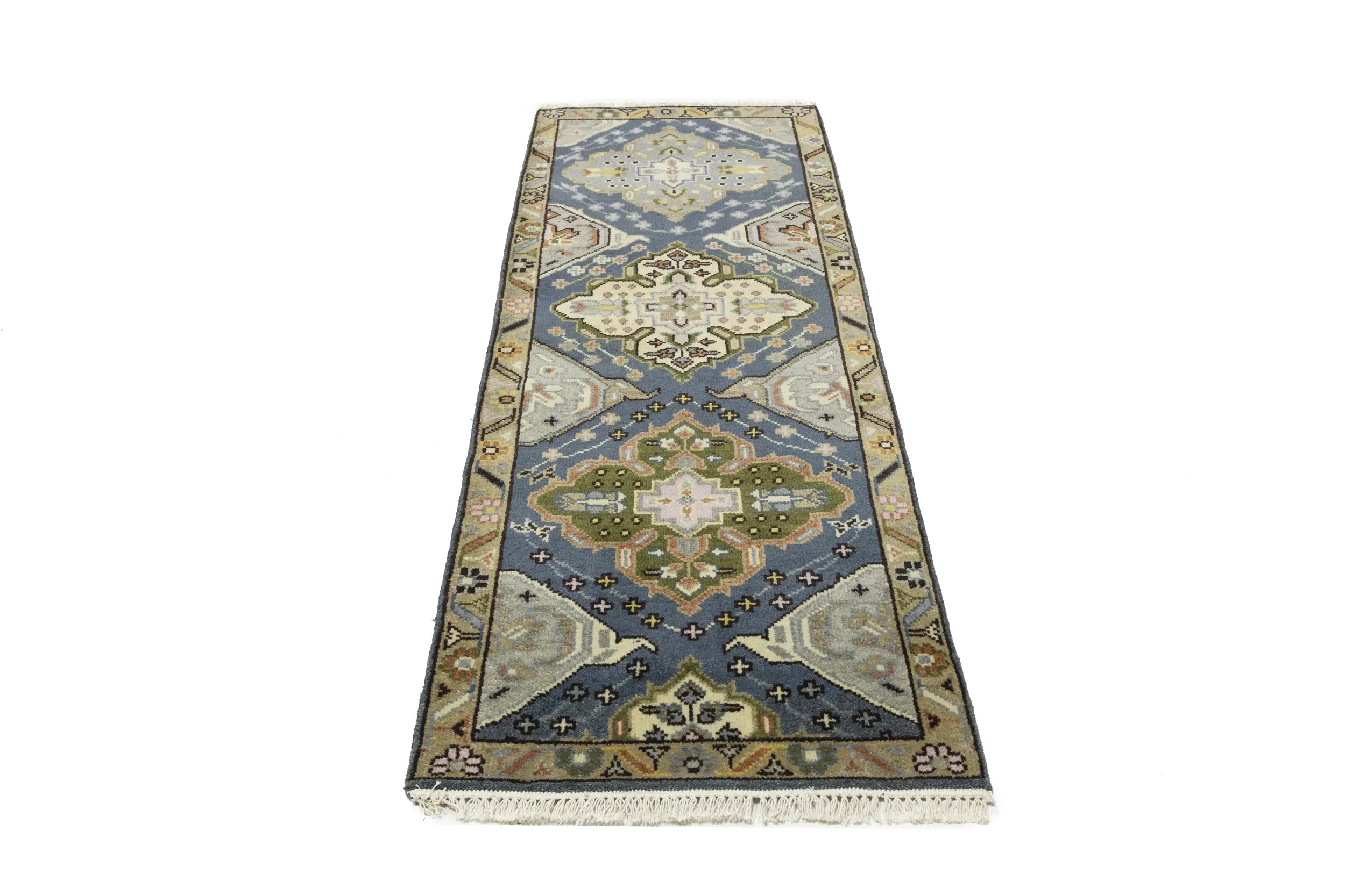 Magic Rugs Gray Floral 3X8 Traditional Heriz Serapi Oriental Runner Rug
