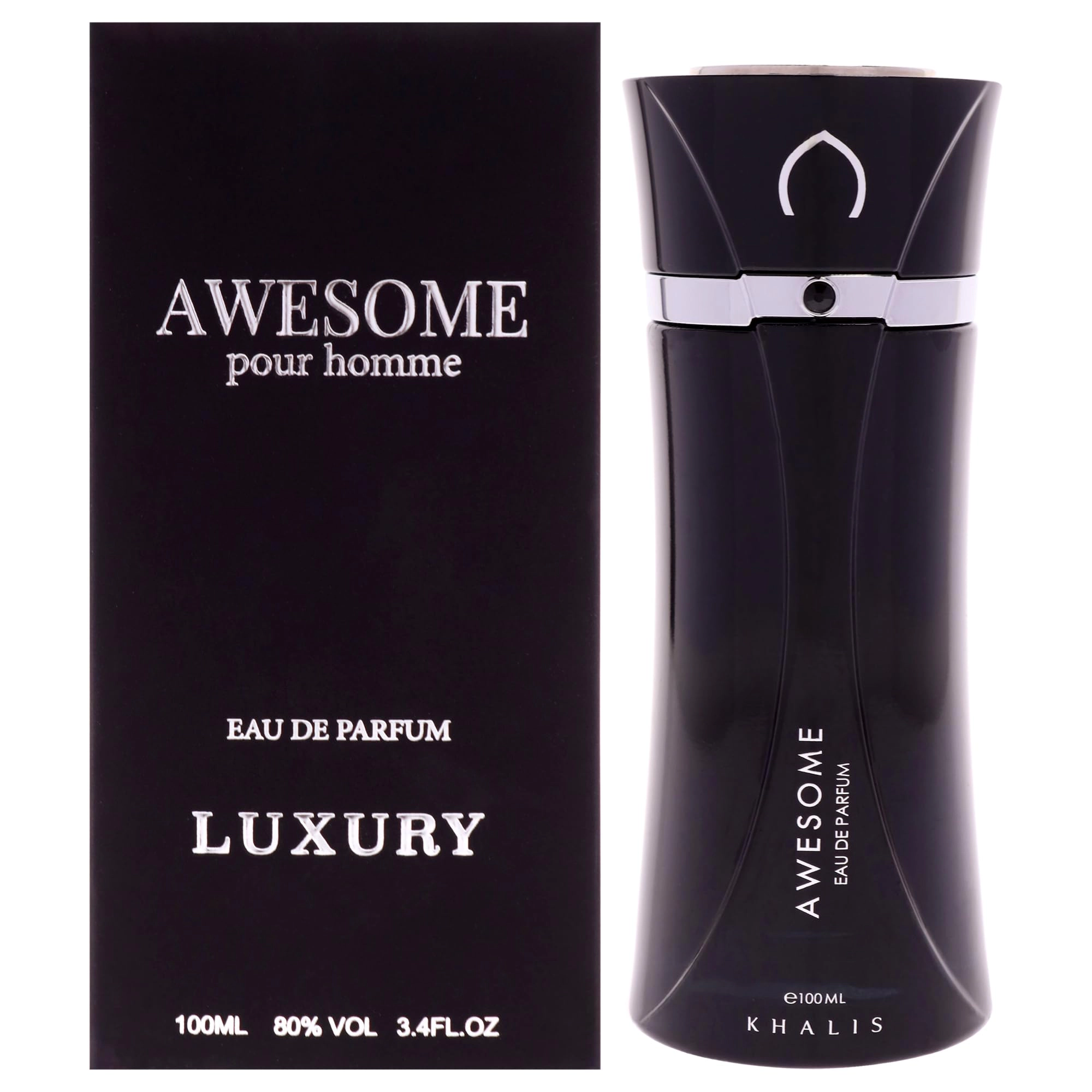 Khalis Awesome Luxury Collection Eau de Parfum for Men, Aromatic Oriental Citrus, 3.4 oz Spray