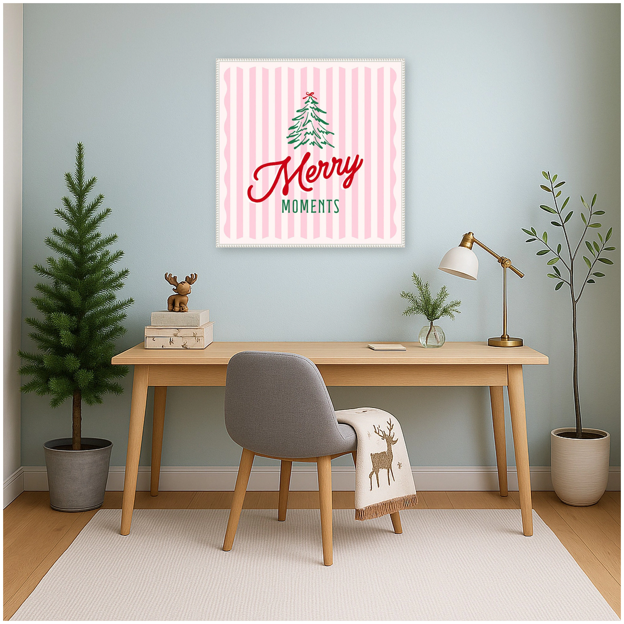 Amanti Art Merry Moments Christmas Framed Canvas Wall Print