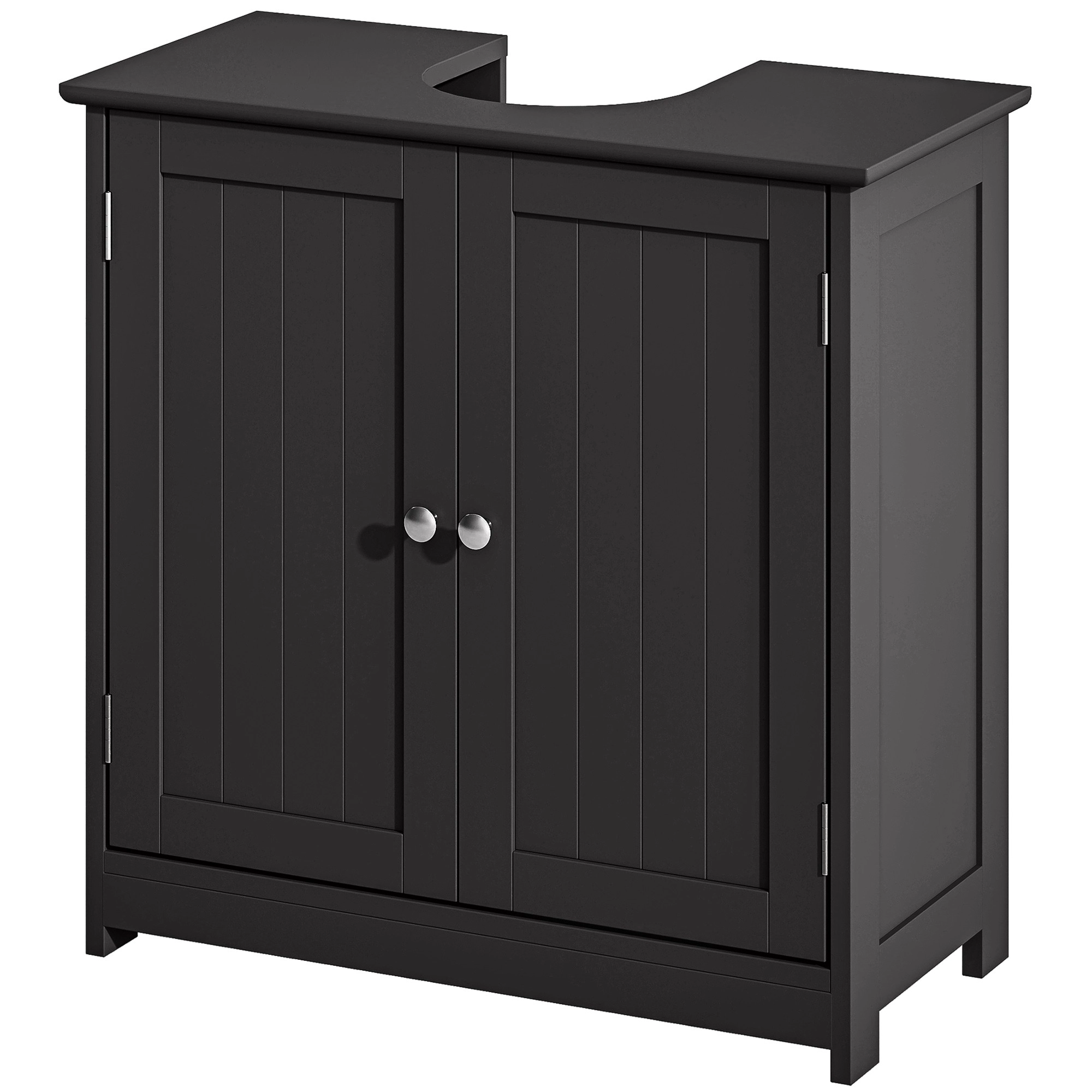 HONGGE Pedestal Sink Storage Cabinet, Cabinet with U-Shape and Shelf