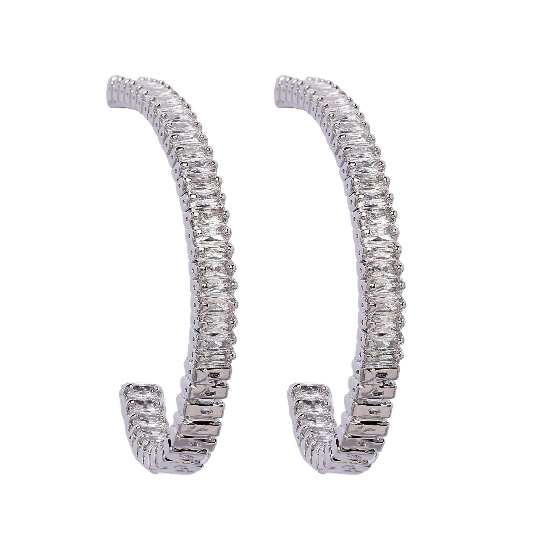 AGP PARIS Womens C-shaped Hoop Earrings