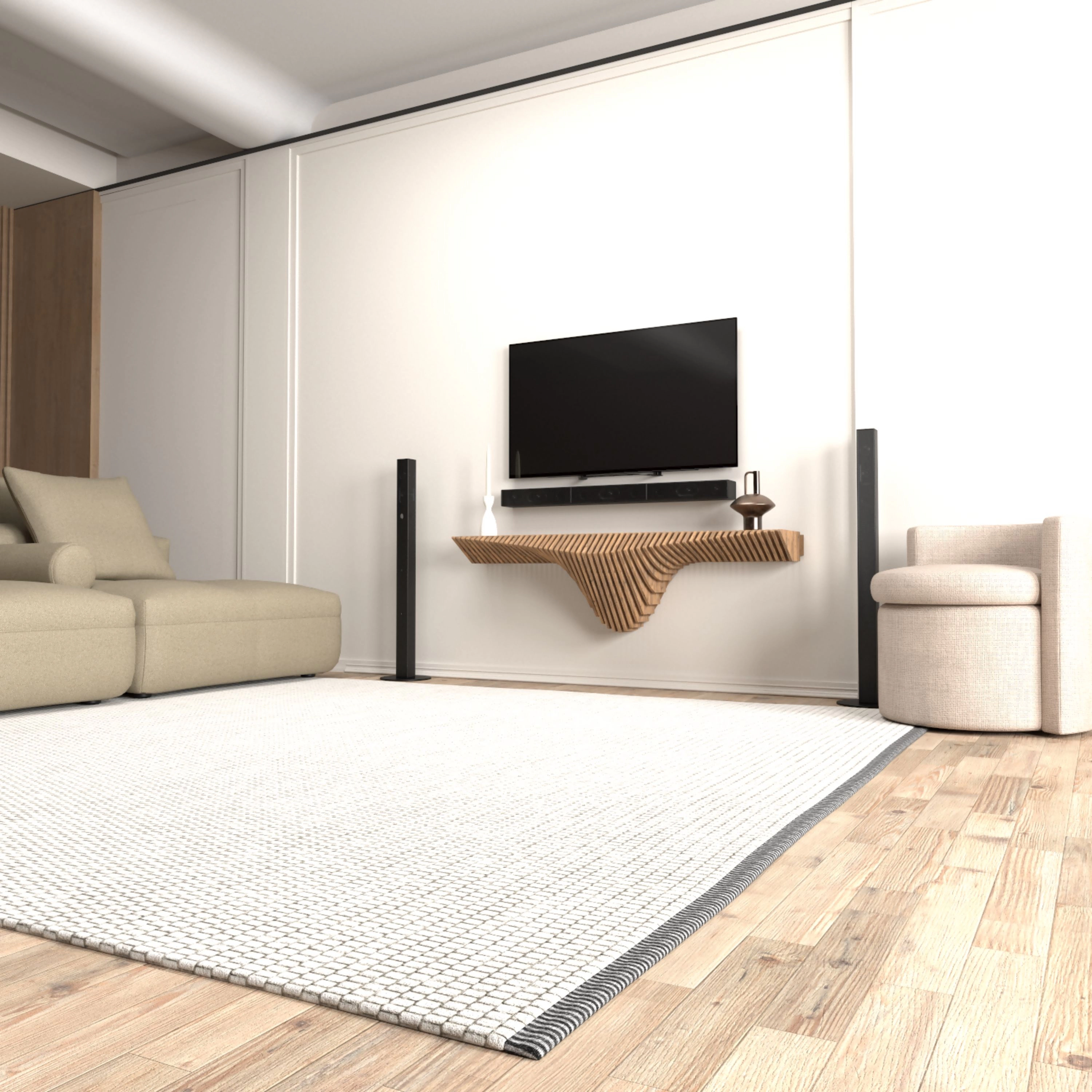 Wear Sierra 50'' Geometric Floating Wall Shelf