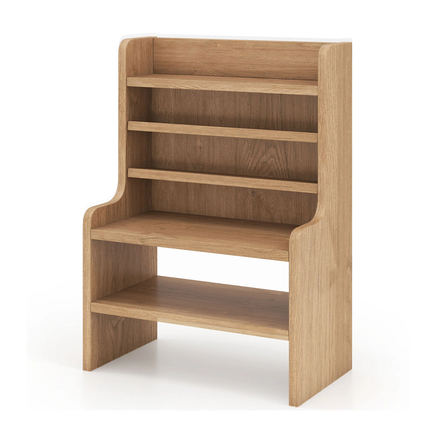 LJG Desktop Organizer 6-Tier Mini Storage Rack with 2 Removable Shelves