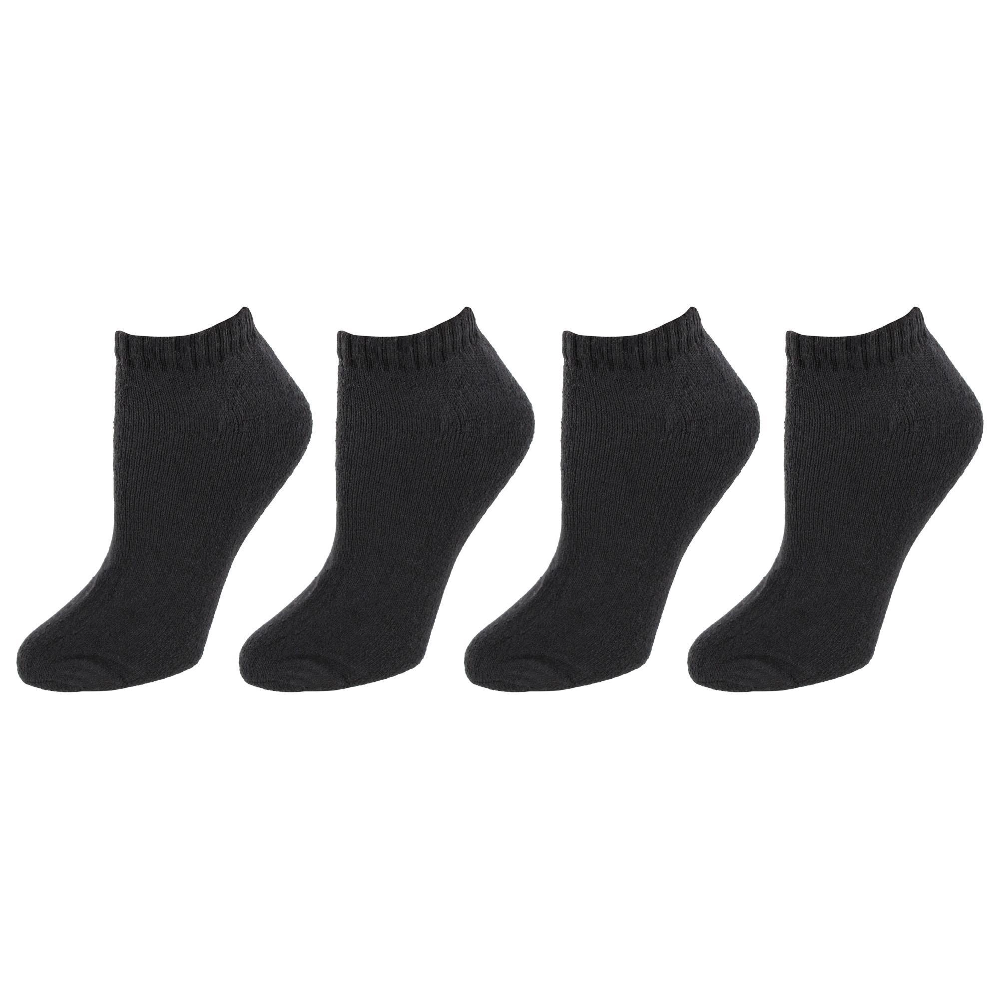 CTM Women's Comfort No Show Sports Socks (4 Pairs)