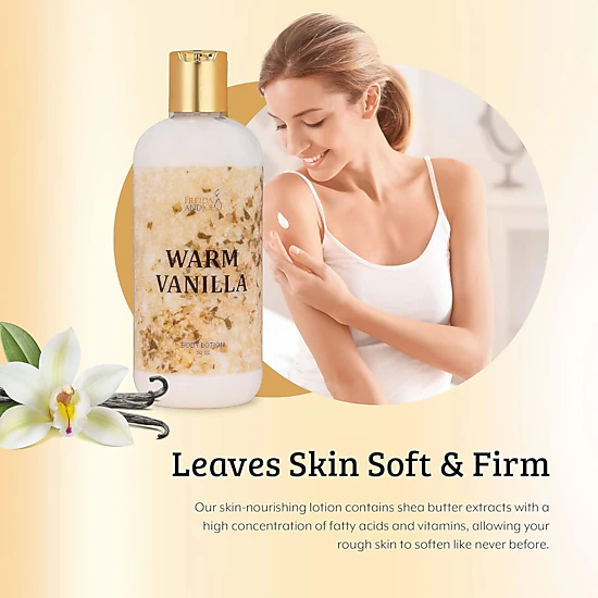 Freida and Joe Womens Warm Vanilla Fragrance Deep Moisturizing Body Lotion in 10oz Bottle