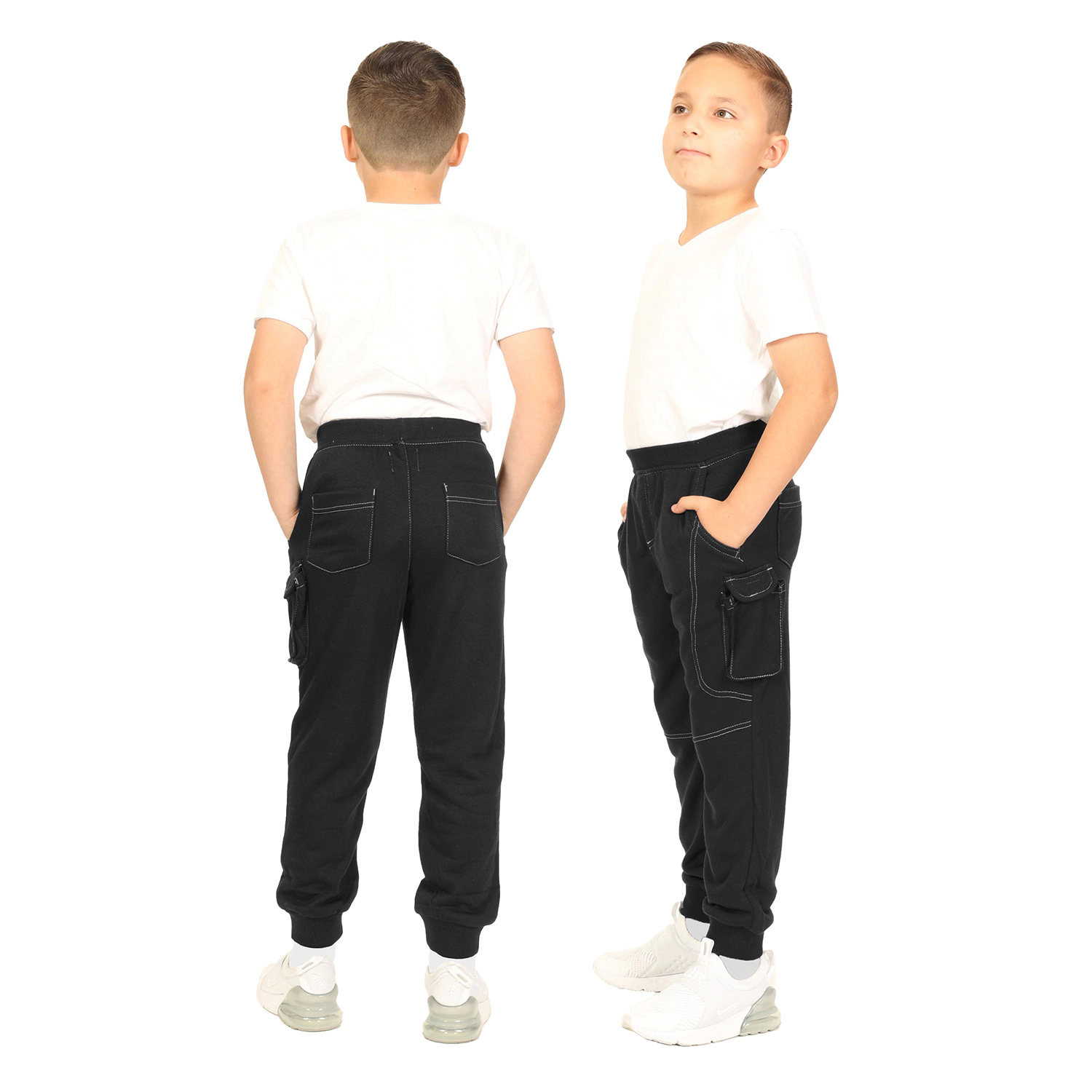 Gioberti Boy's Jogger Track Sweatpants With Ribbed Cuffs