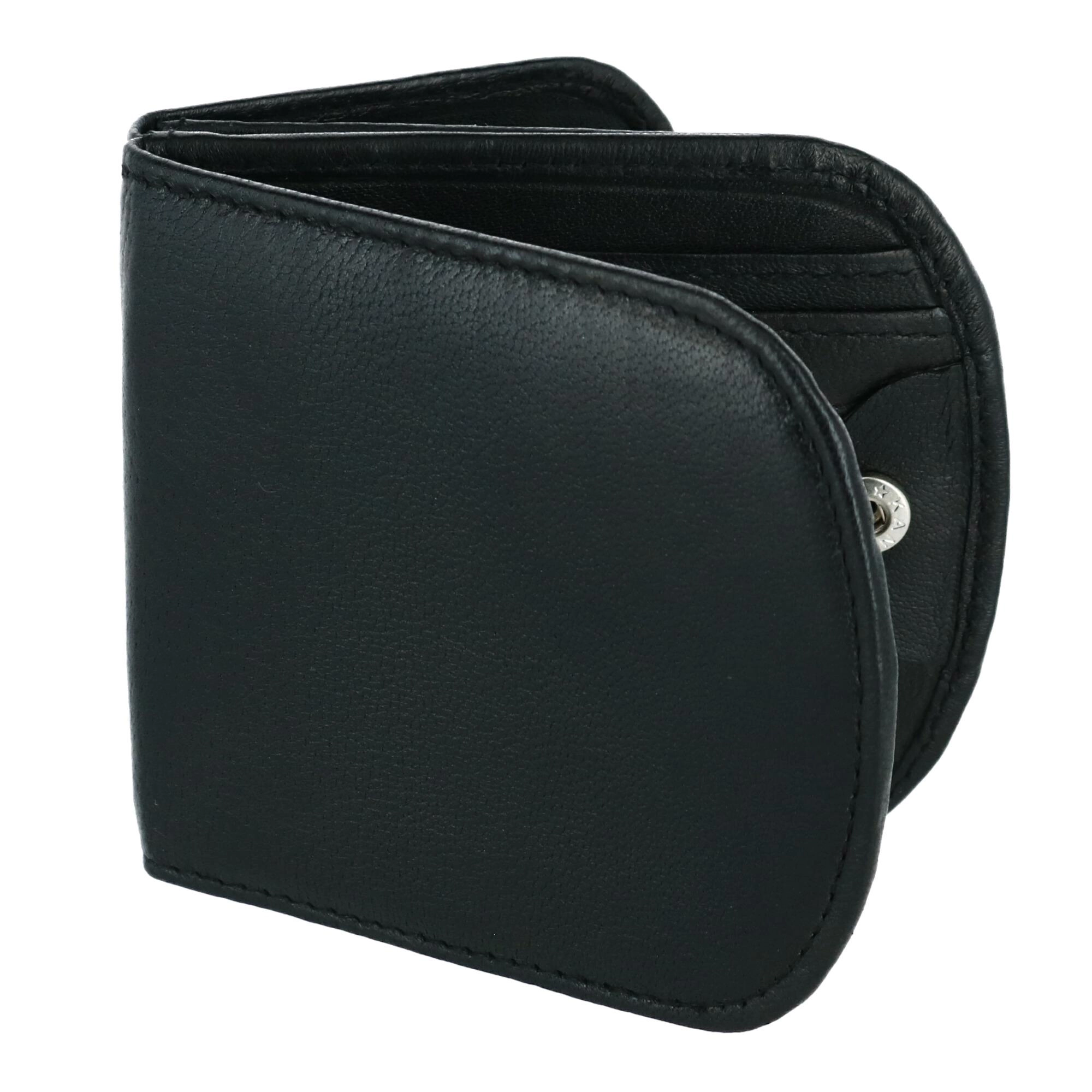 CTM Men's Leather Front Pocket C-Fold Taxi Wallet
